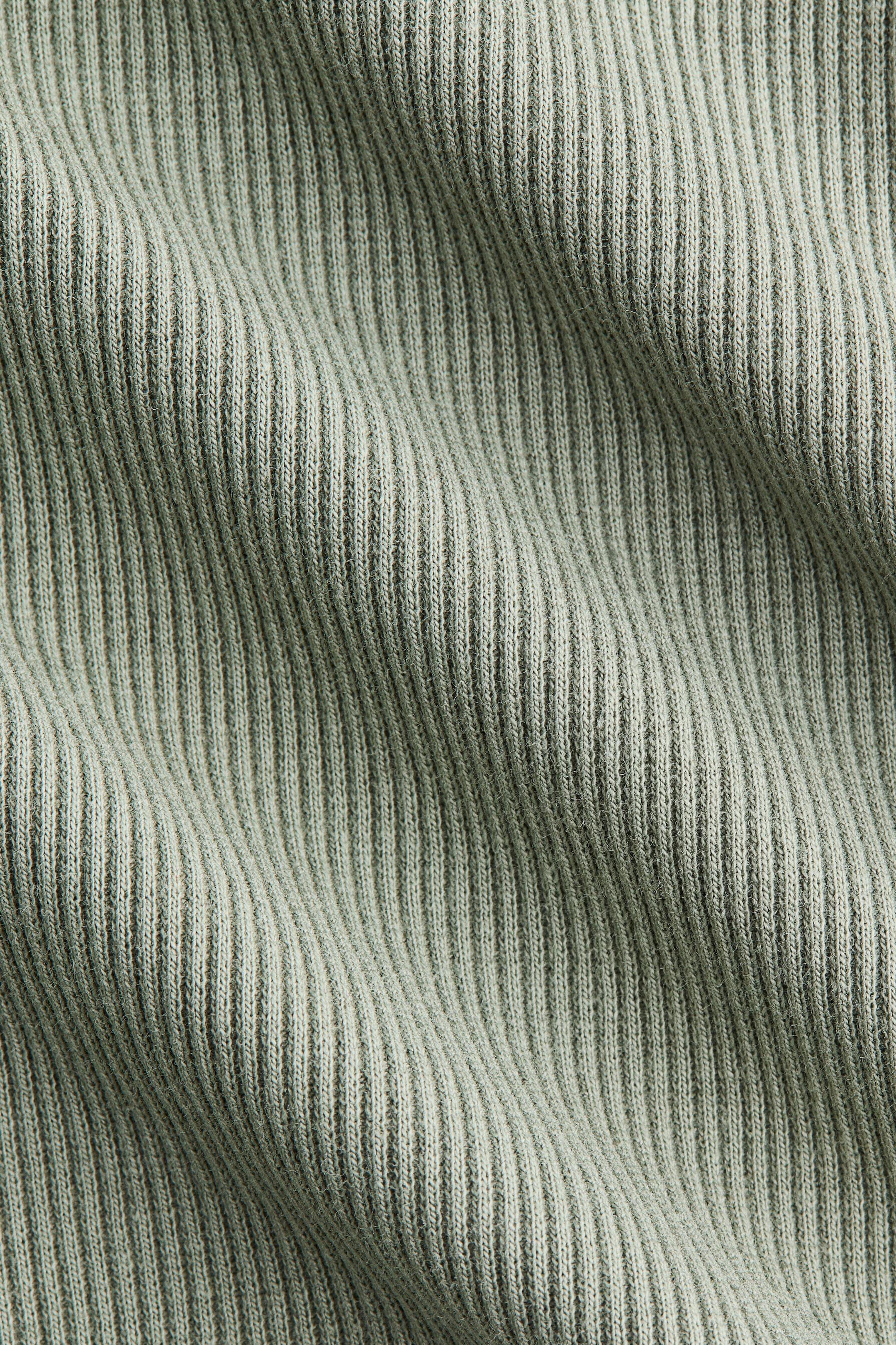 이미지 확대 보기: Rib-knit top - 라이트 더스티 그린 - 여성 | H&M KR 6