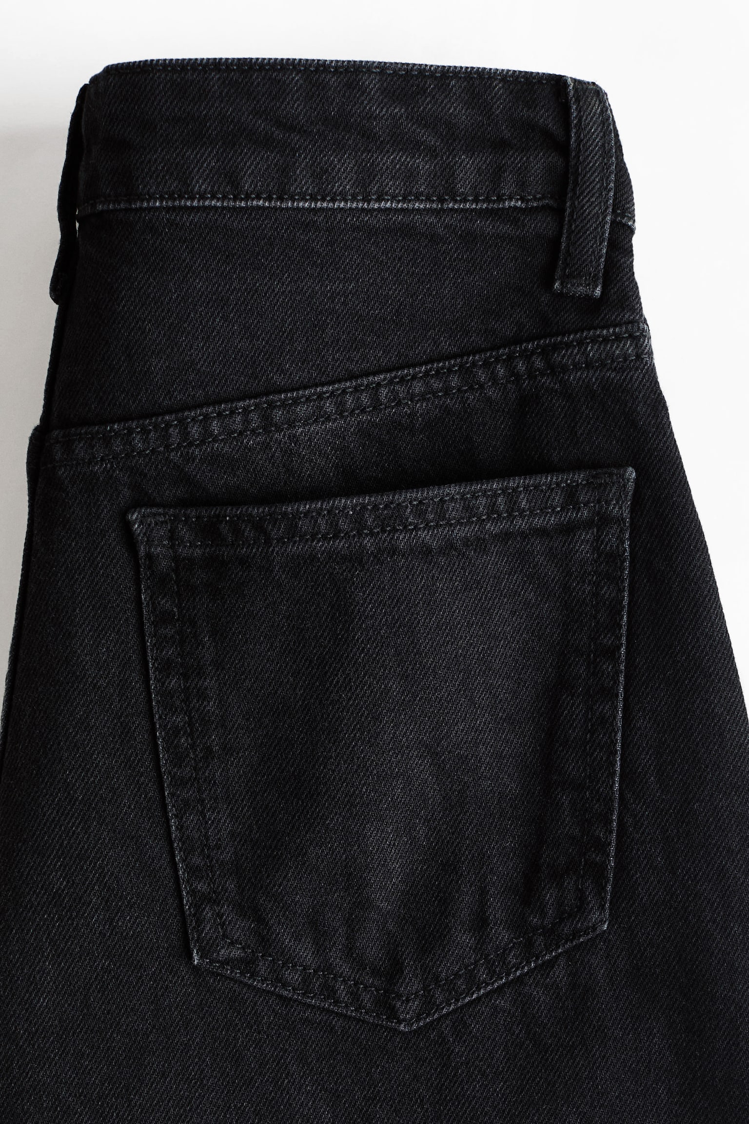 Женские джинсы H&M High-Waist Barrel-Leg Ankle, цвет: Джинсовый чёрный — фото 6