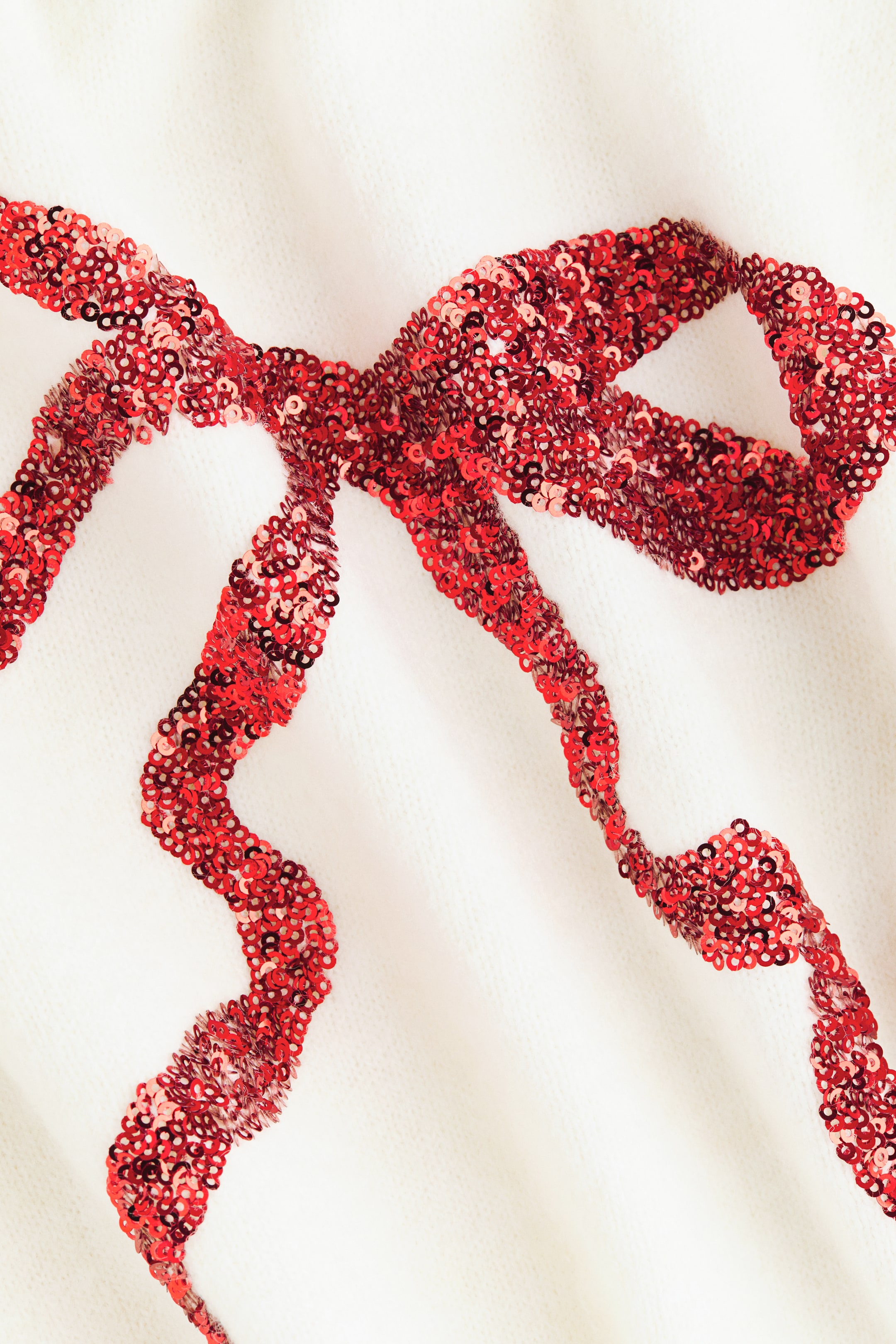 Ampliar la imagen: Sequin-motif jumper - White/Bow - Ladies | H&M MX 5