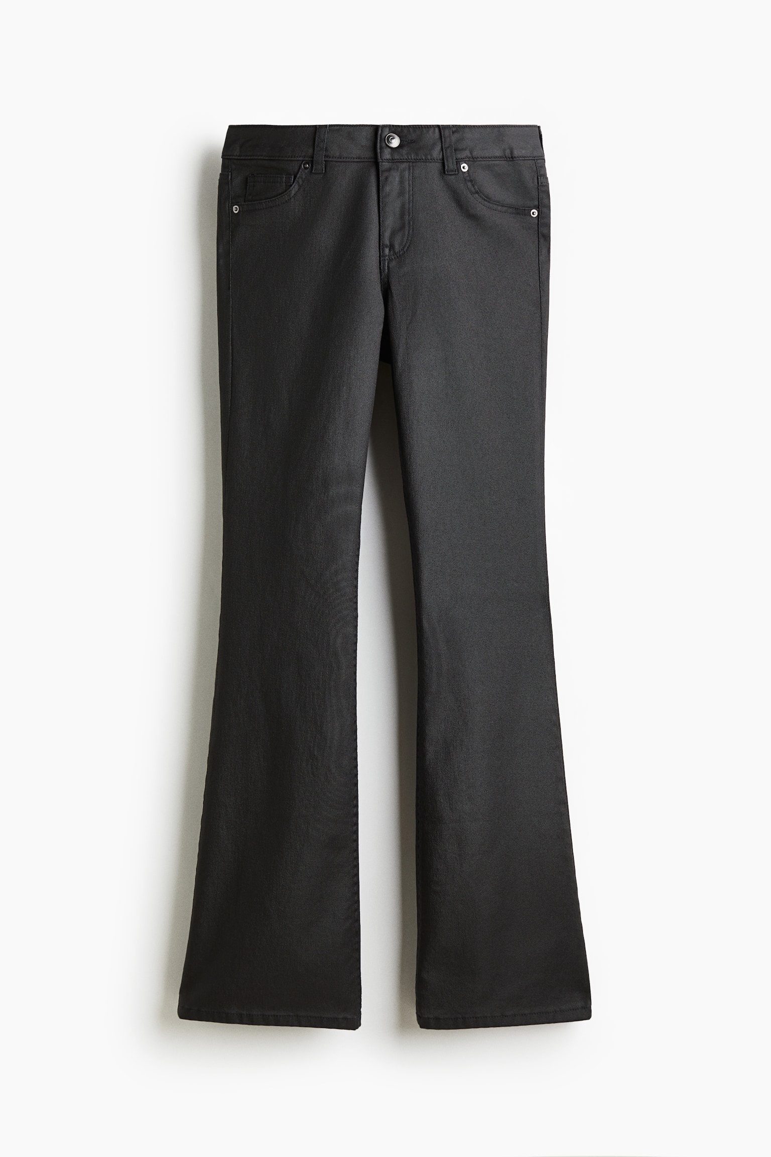 Женские джинсы H&M Flared Low, цвет: Чёрный — фото 1
