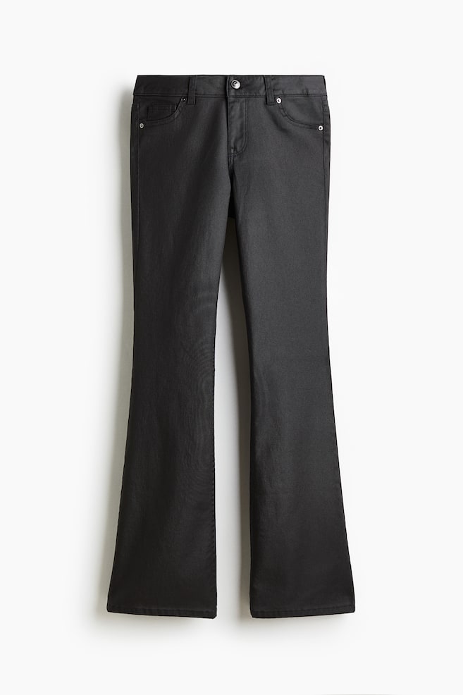 Flared Low Jeans - Nero/Blu denim - 1