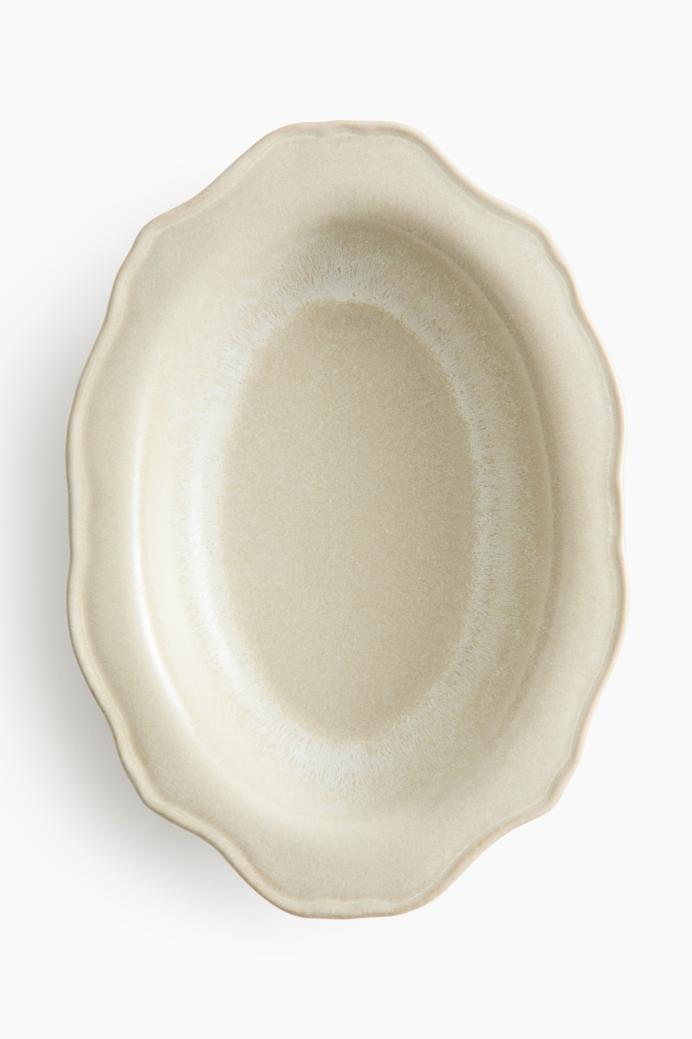 Stoneware serving dish - Light beige