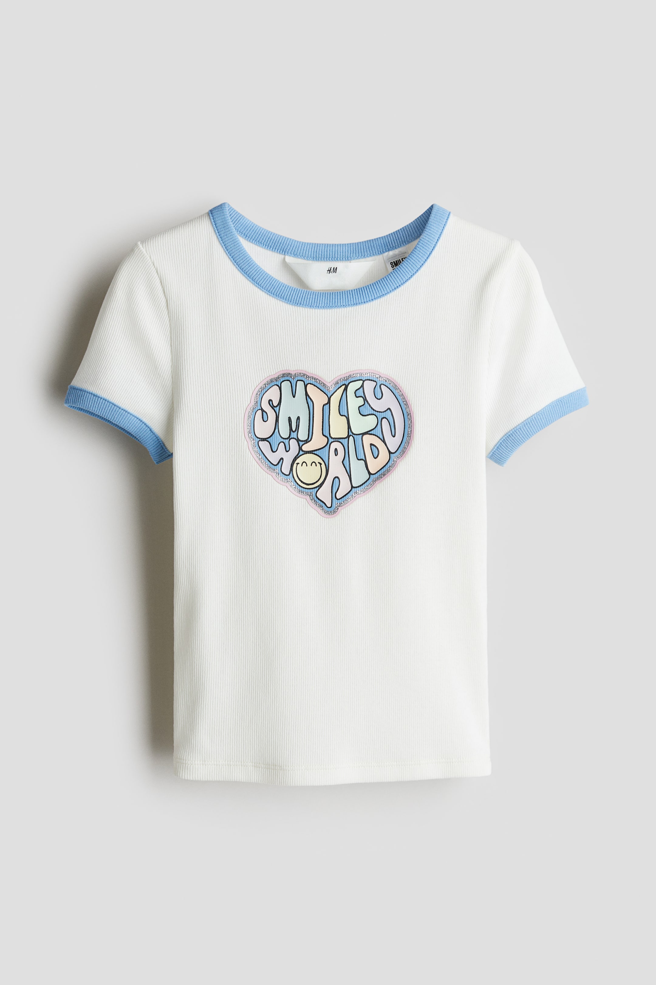 Printed jersey top - White/SmileyWorld® - Kids | H&M GB 4