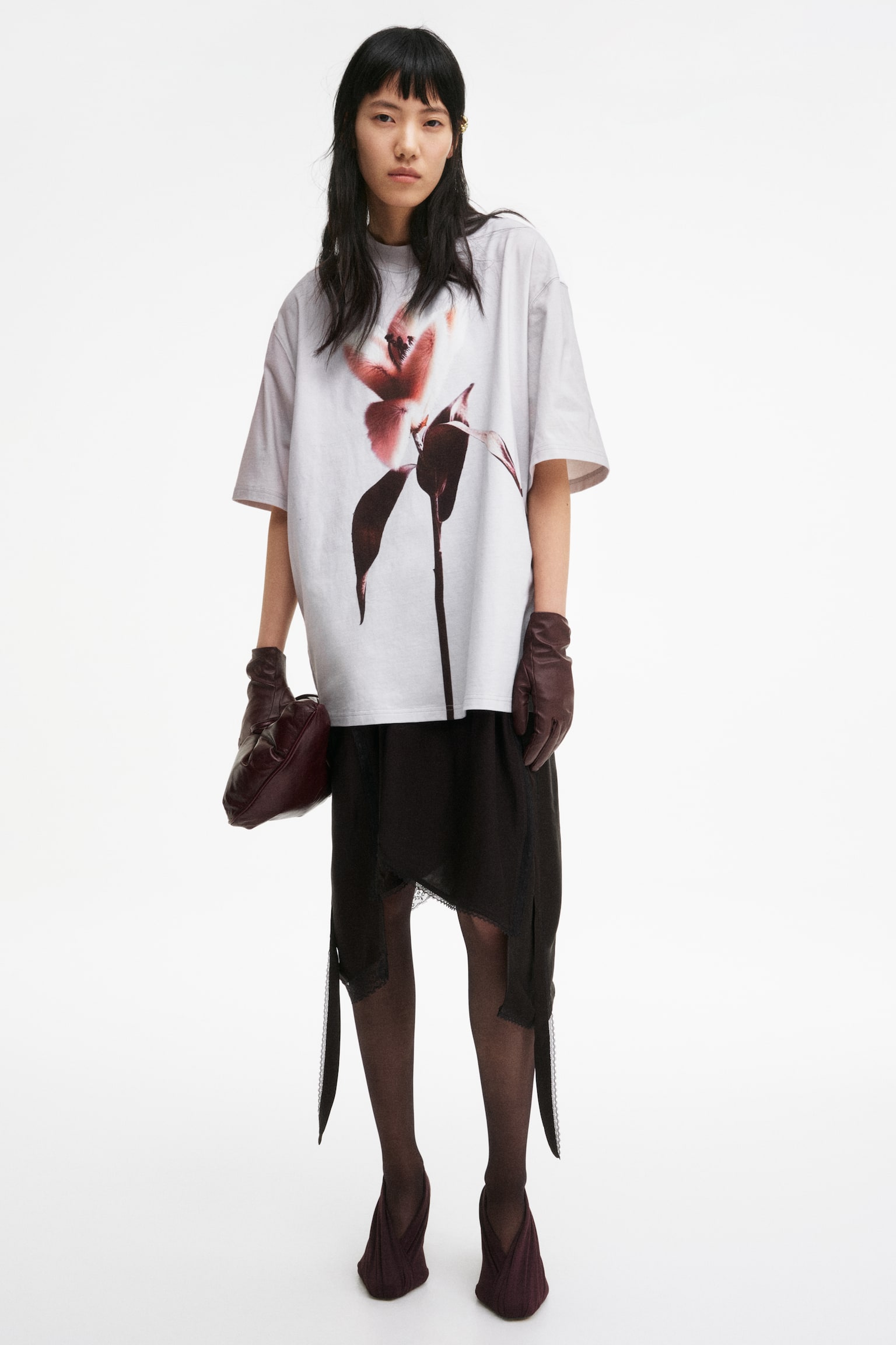 טישירט עם הדפס - אפור בהיר - 3