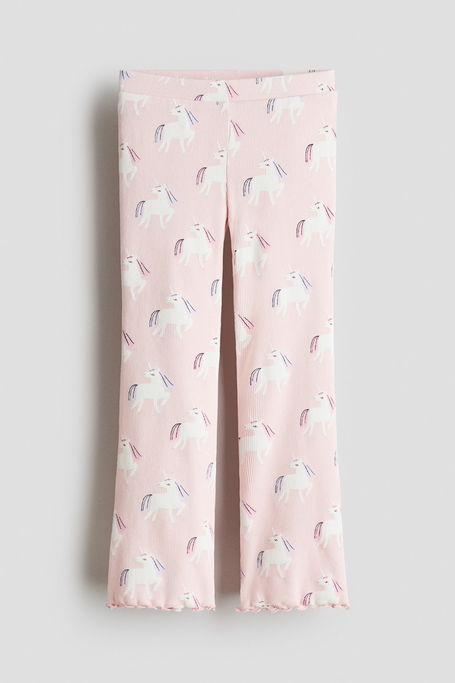 Flared Leggings - Light pink/unicorns/White/floral/Light dusty purple/cherries/Black/Beige/leopard print