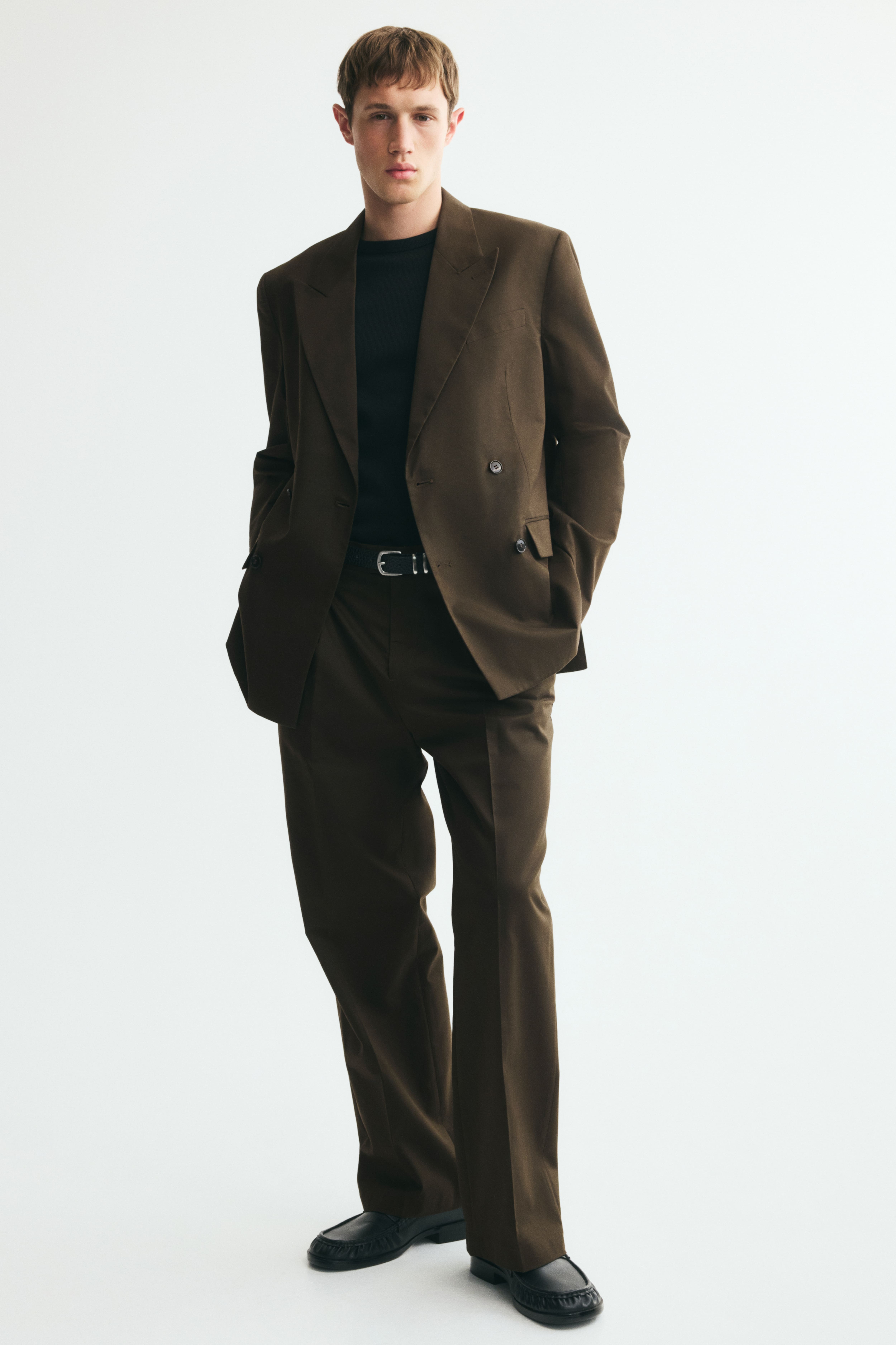 Relaxed-Fit Double-Breasted Jacket
