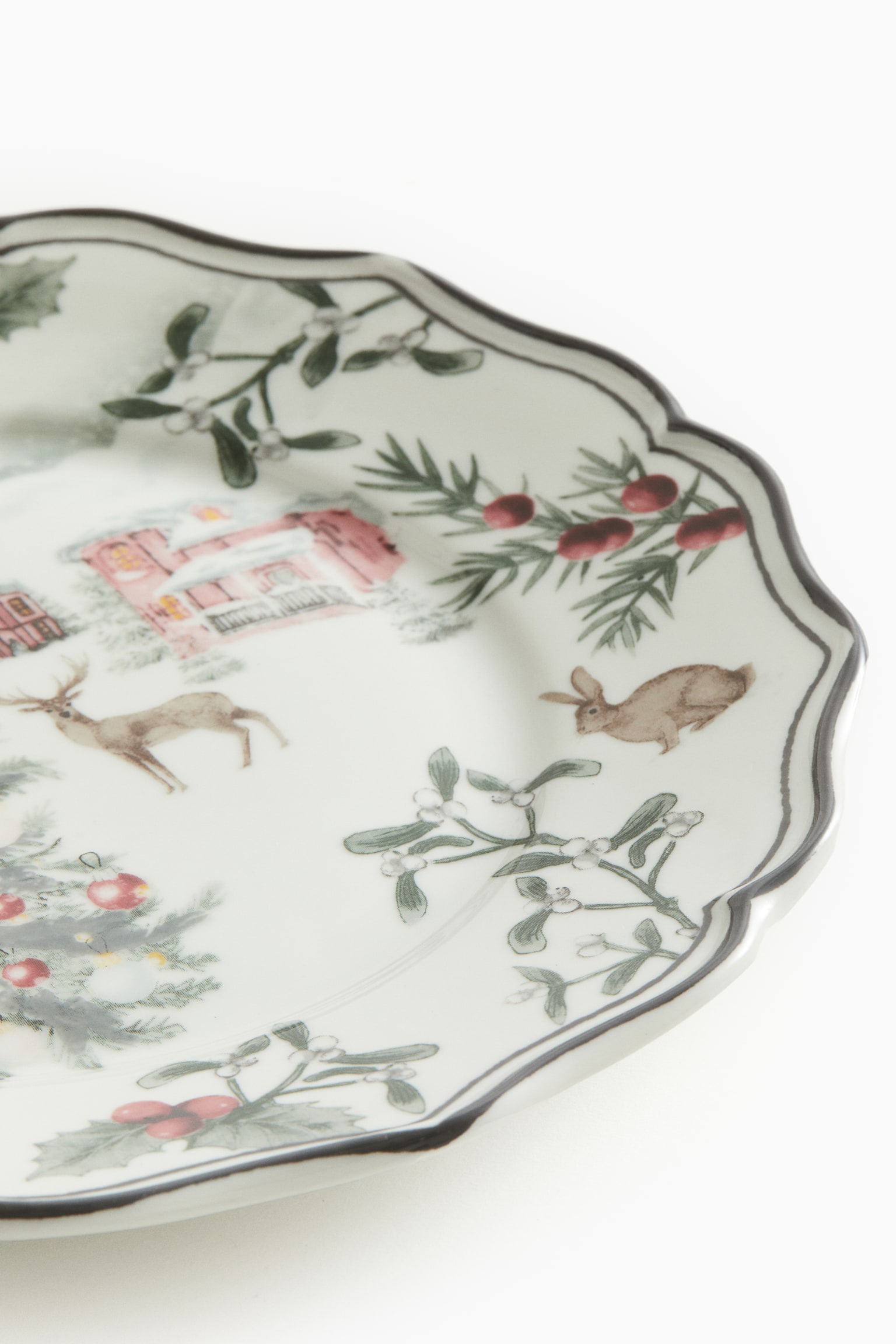 Small porcelain plate - White/Christmas - 3