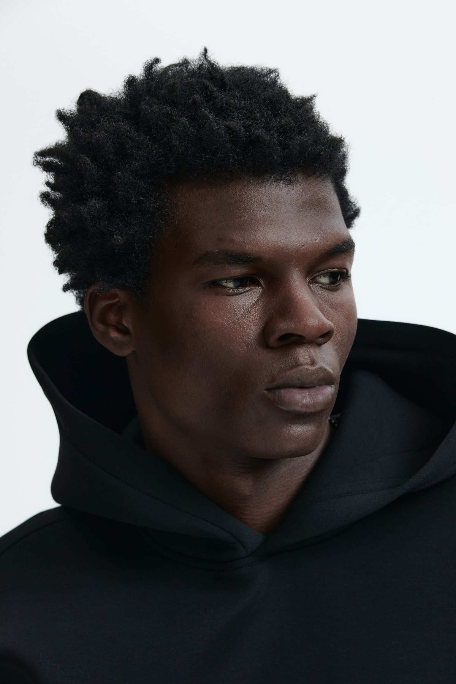 Loose Fit Scuba hoodie - Black/Grey marl/Dark brown - 5