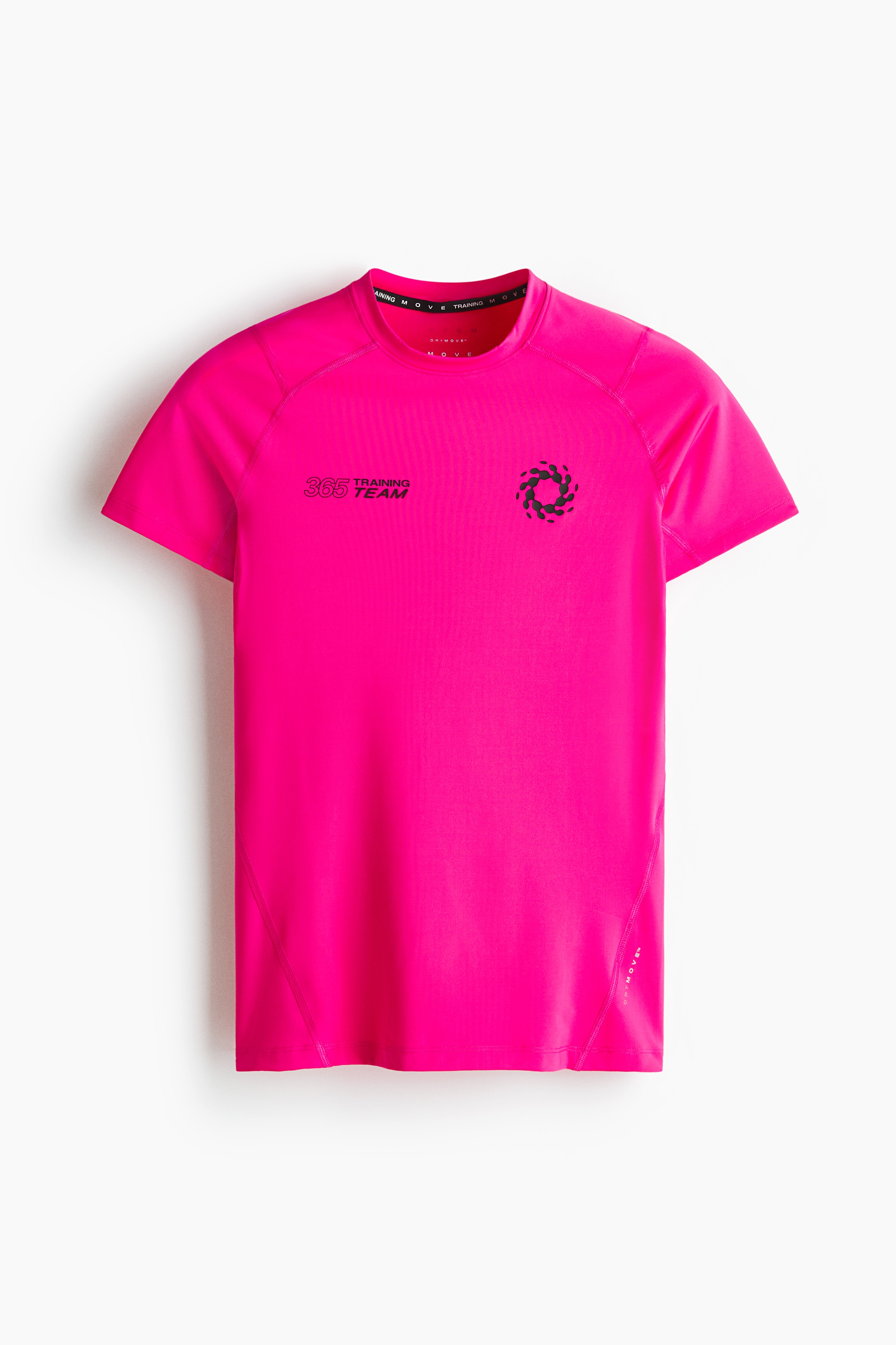 DryMove™壓力剪裁運動T恤 - 粉桃紅/365 Training Team/黑色/深咖啡色