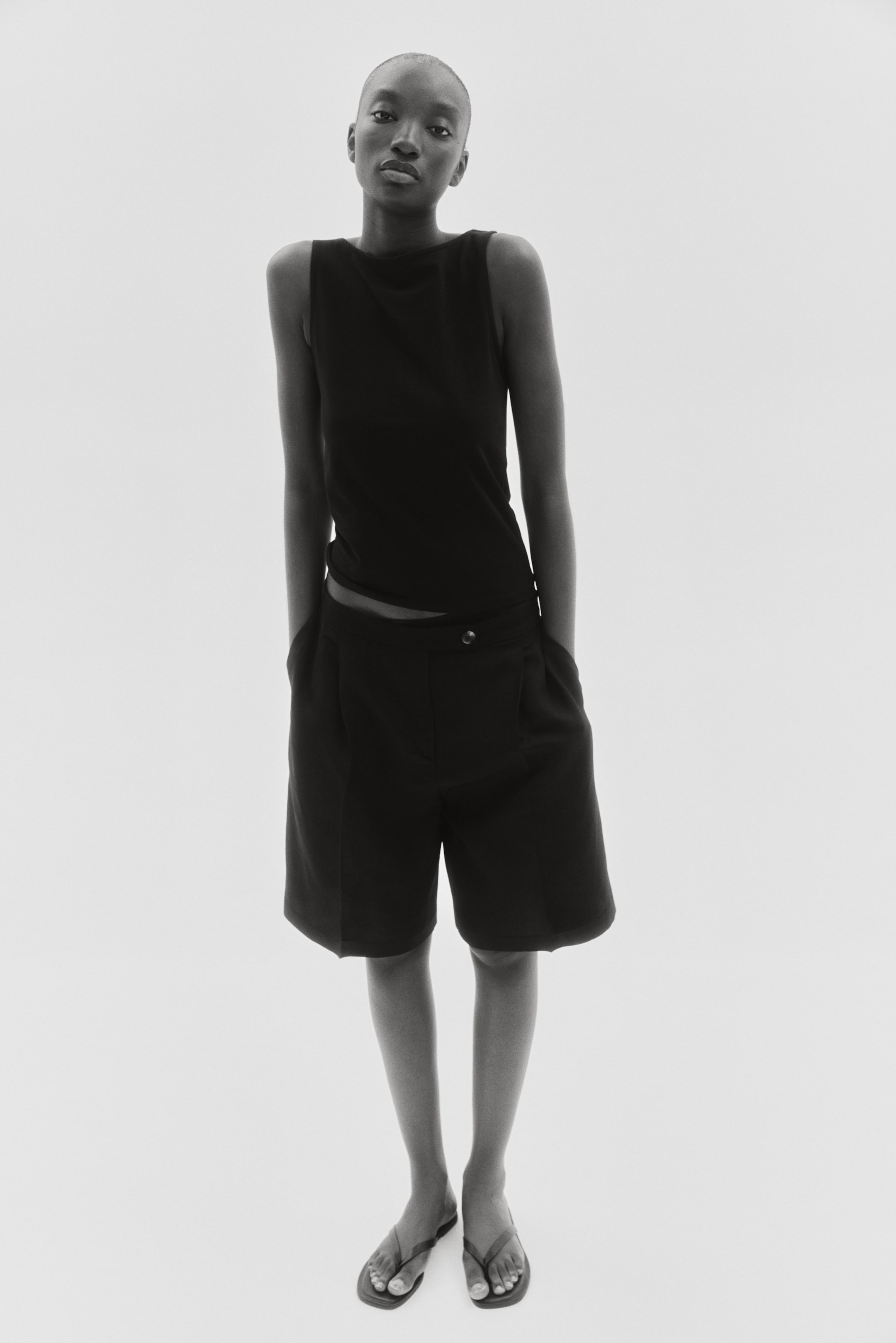 View larger image: Boat-neck vest top - Black - Ladies | H&M 1