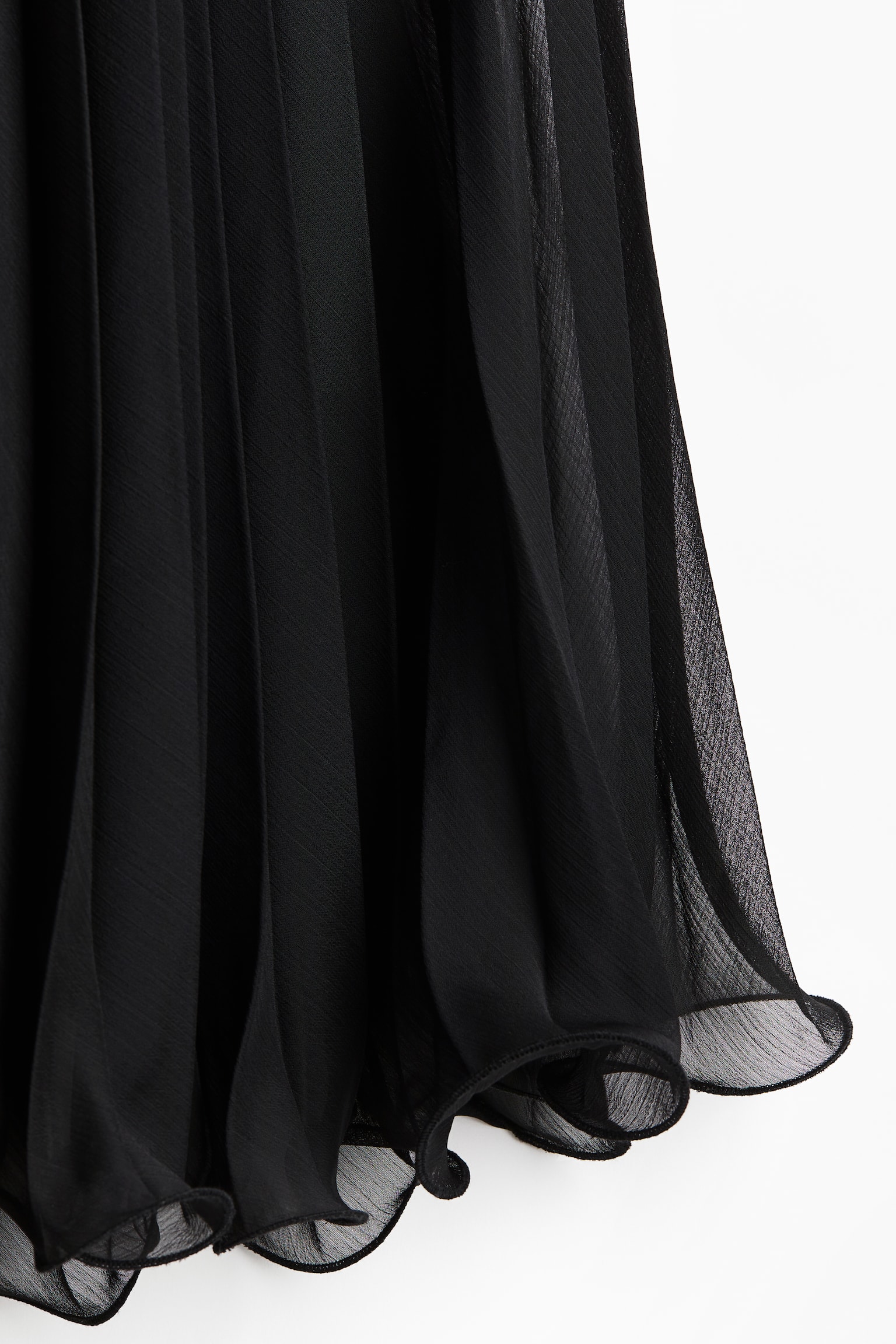 Sheer pleated skirt - Black/Cream/Grey - 5