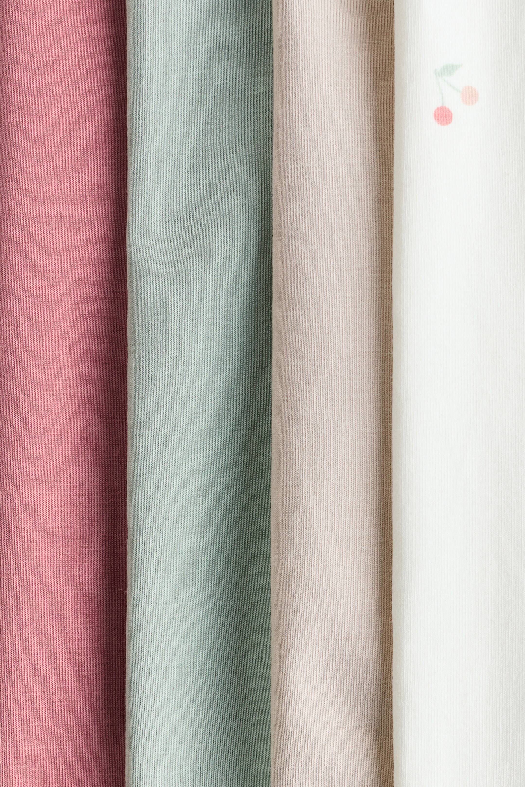 Ver imagem maior: Pack de 4 leggings em jersey de algodão - Rosa/Cerejas - CRIANÇA | H&M PT 2