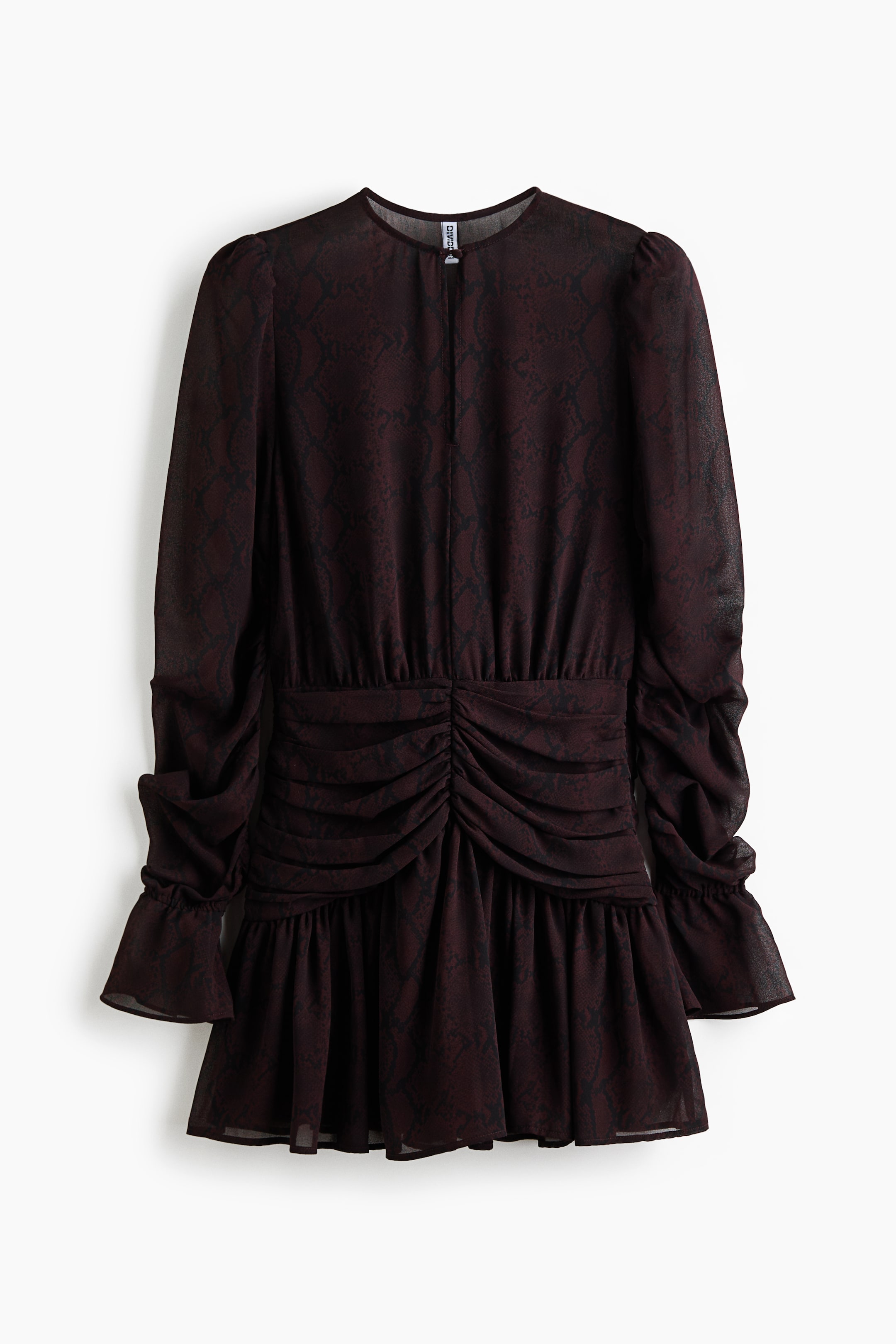 Ruched Chiffon Dress
