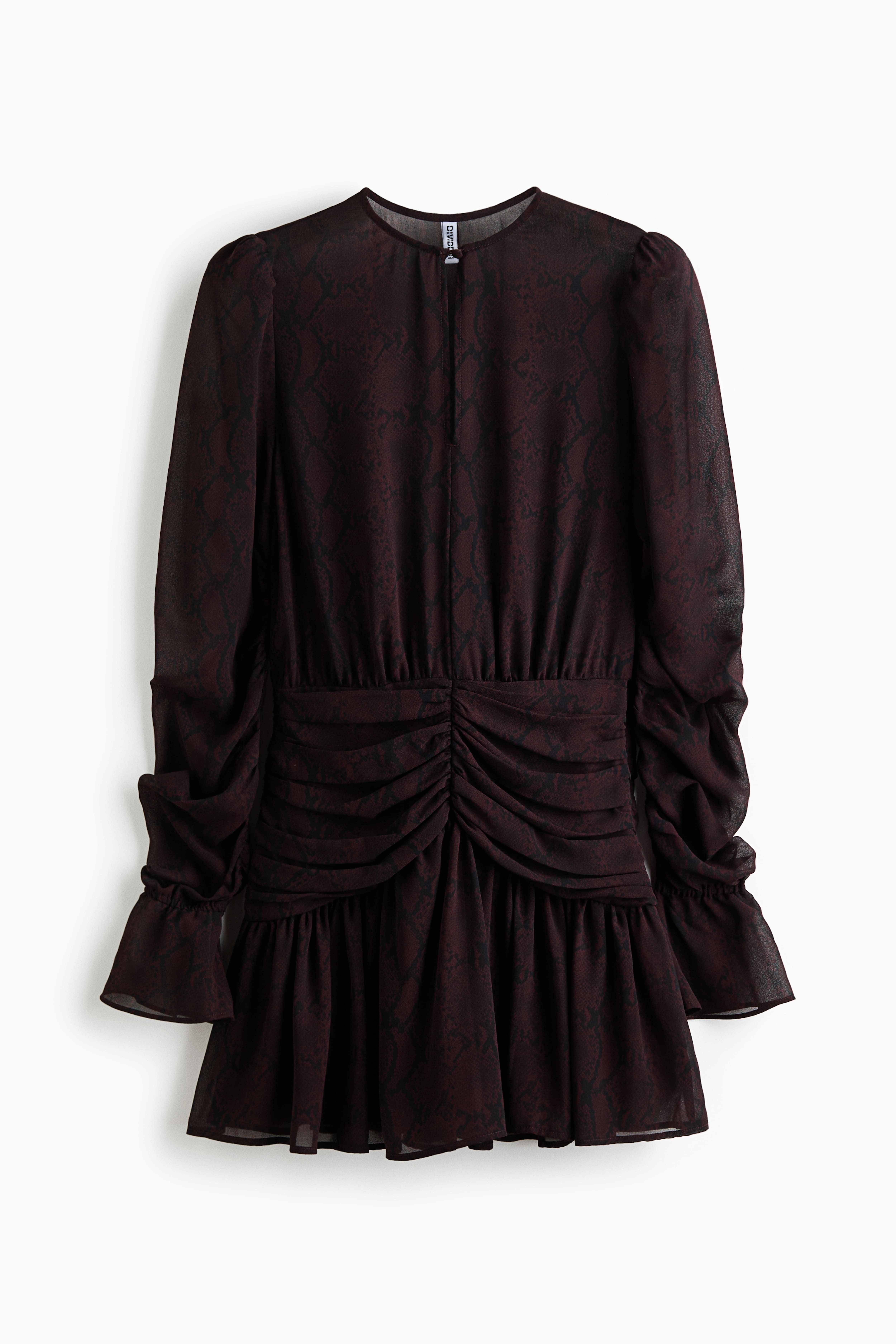 Ruched Chiffon Dress