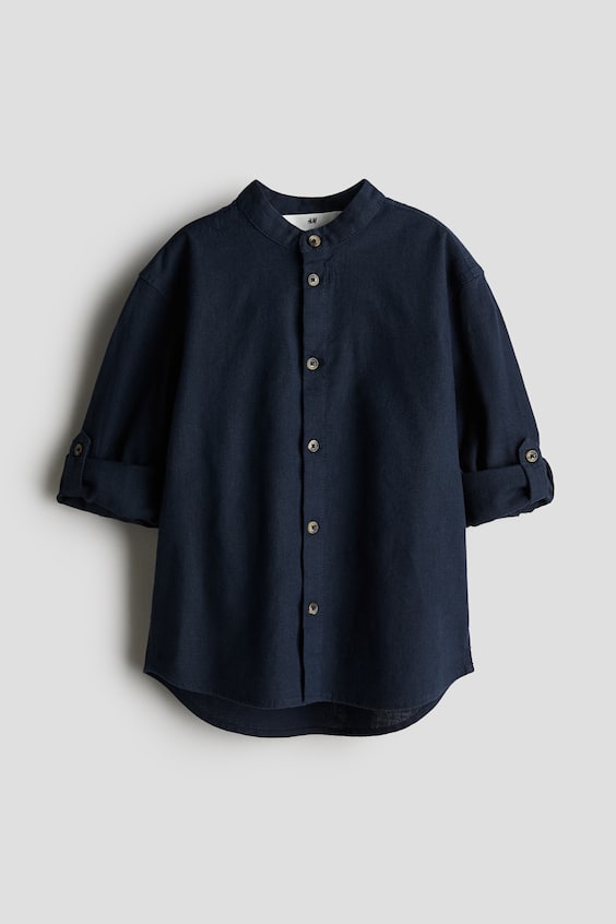 Produktbild von Next BLEND WITH GRANDAD COLLAR STANDARD - Hemd - White/weiß