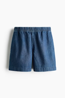Dra-på-shorts i denim