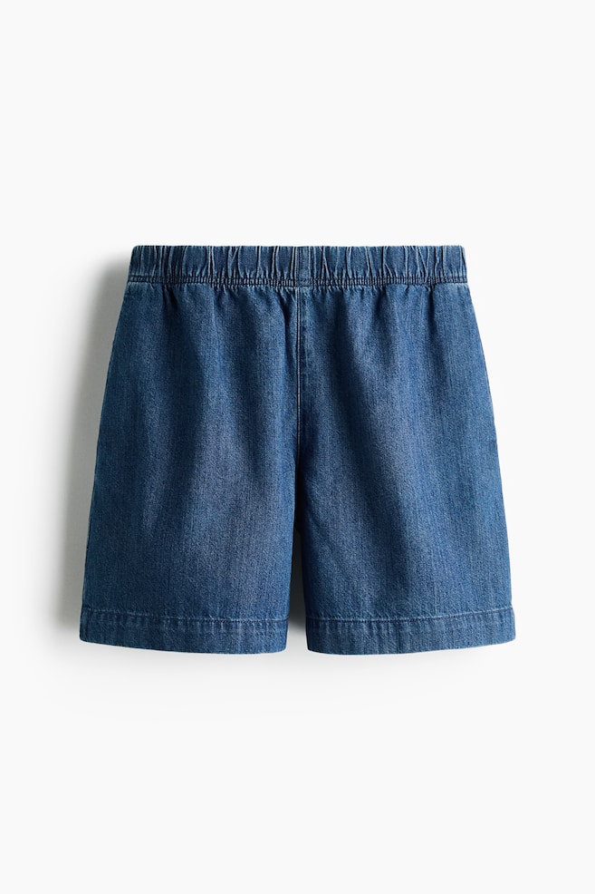 Denim pull-on shorts - Denim blue/Light denim blue/Light denim blue/Dark denim blue - 1