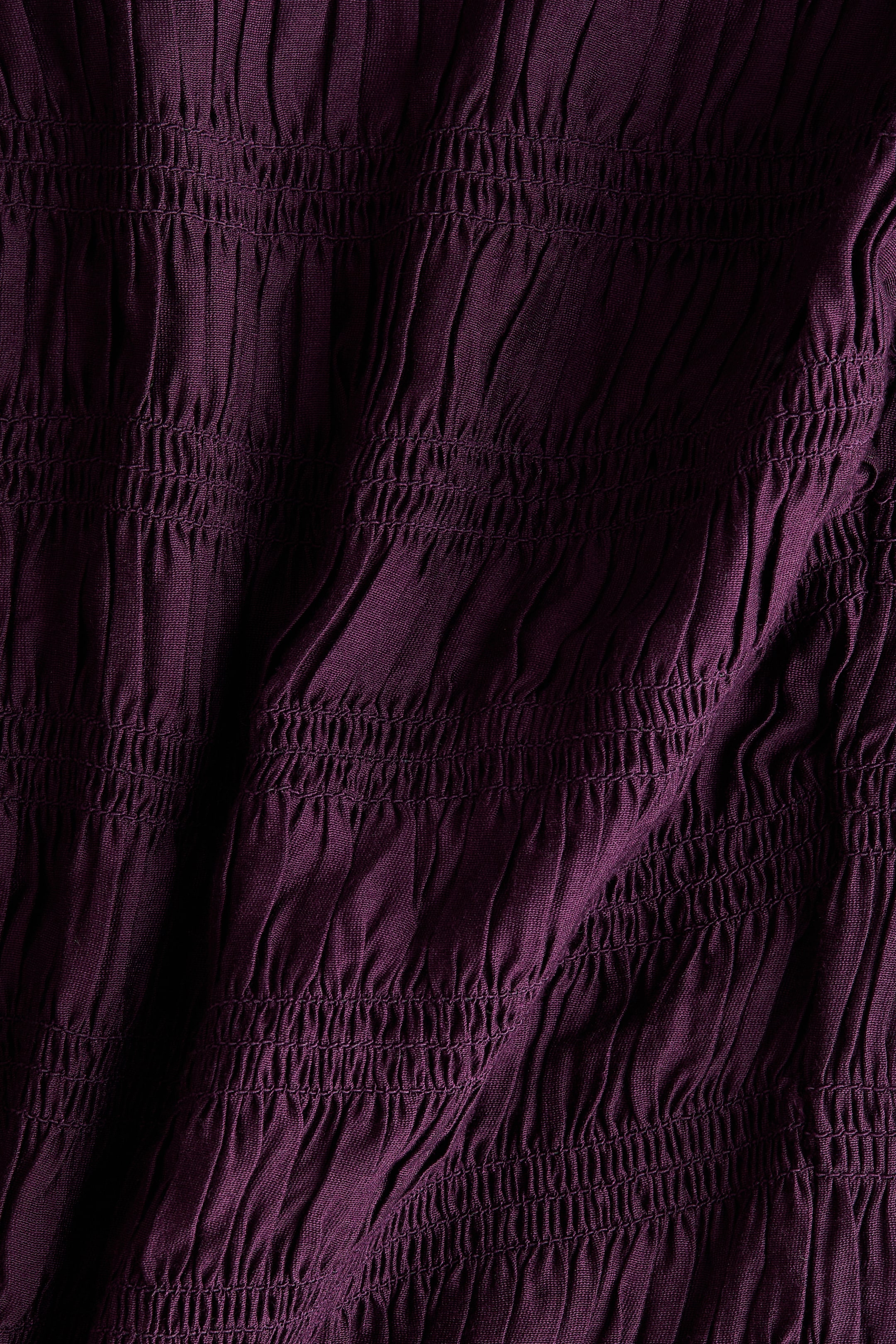 View larger image: Smocked Off-the-Shoulder Blouse - Plum purple - Ladies | H&M CA 5