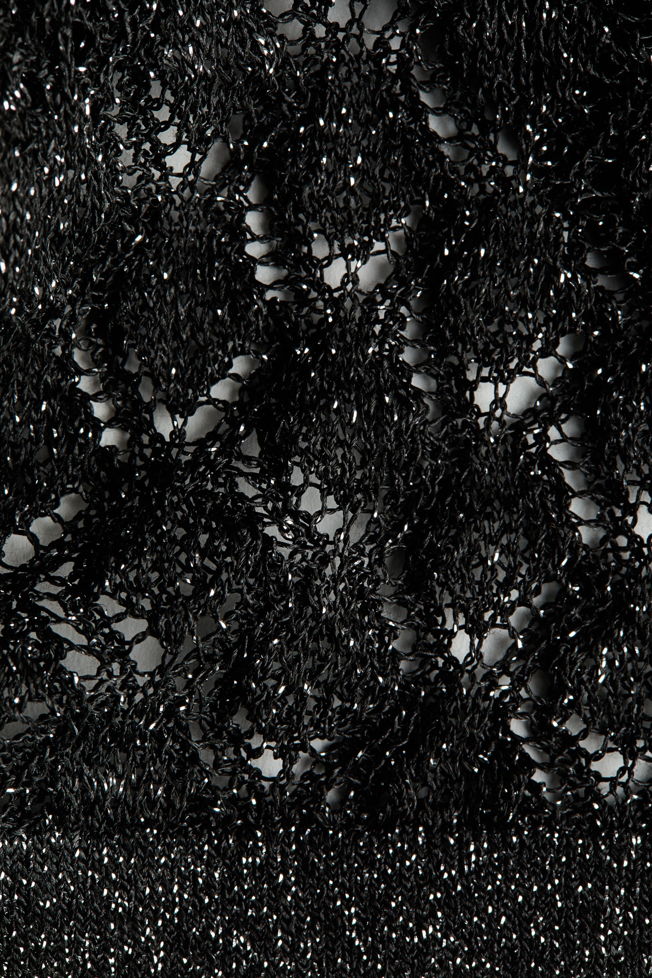 View larger image: Shimmery Pointelle-Knit Pants - Black - Ladies | H&M US 2