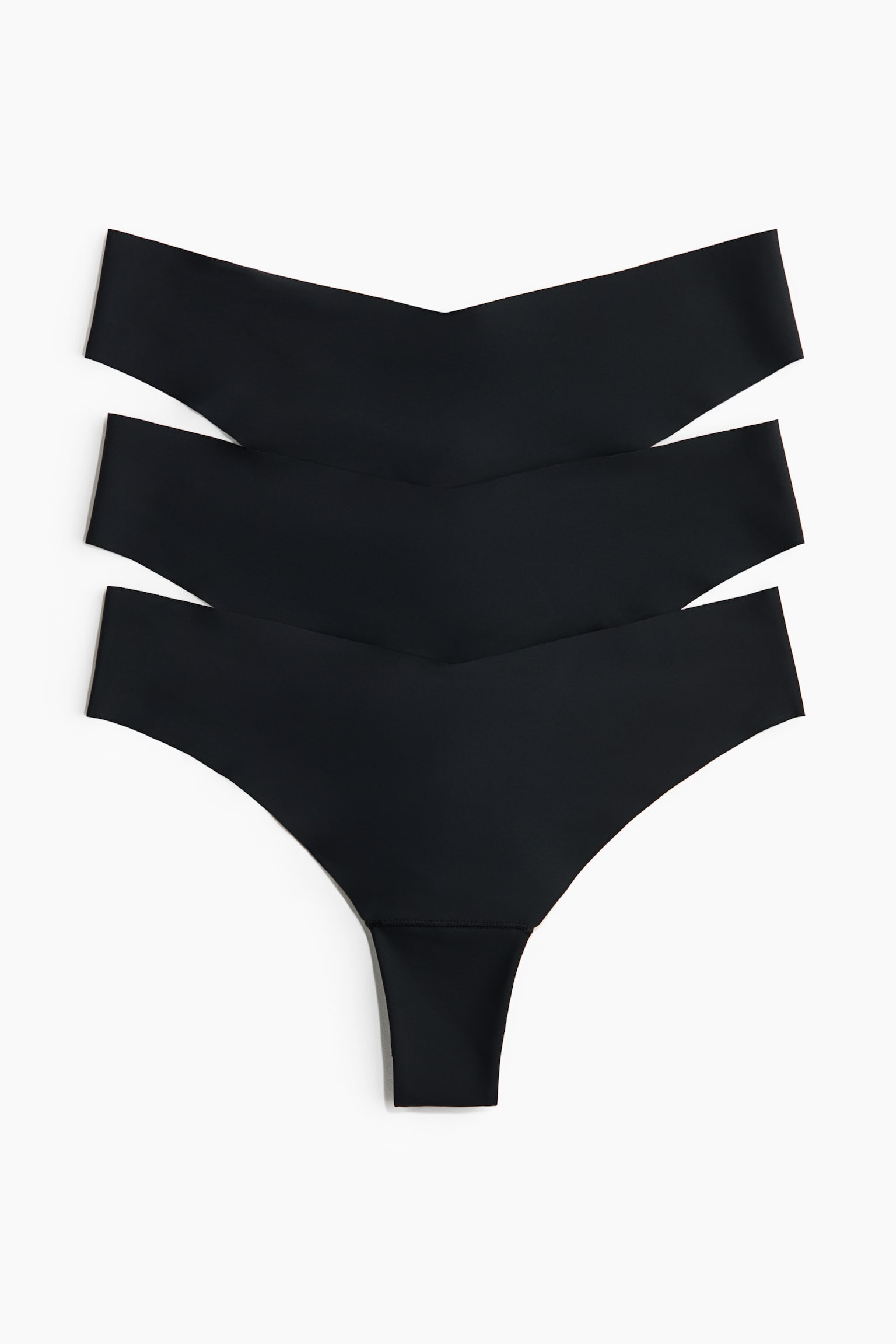 3 kpl mikrokuituisia brazilian-alushousuja - Musta/Roosa/Kermanvaalea/Musta - 4