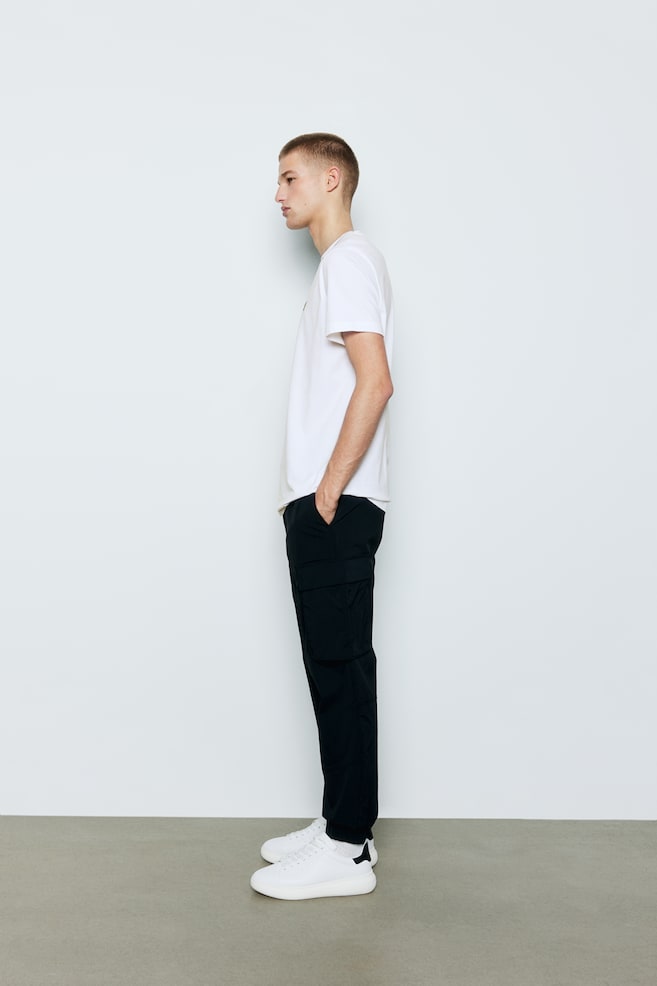 T-Shirt in Slim Fit - Weiß/Knallblau - 7