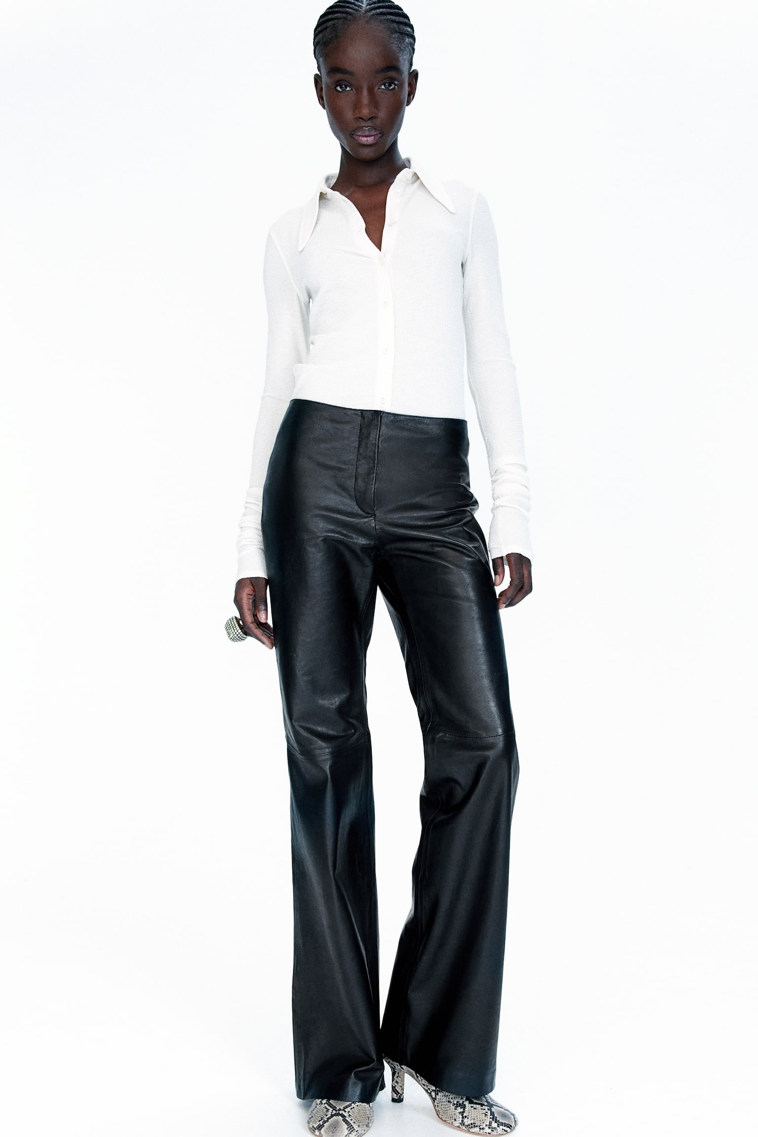 Leather Pants - Black - 1