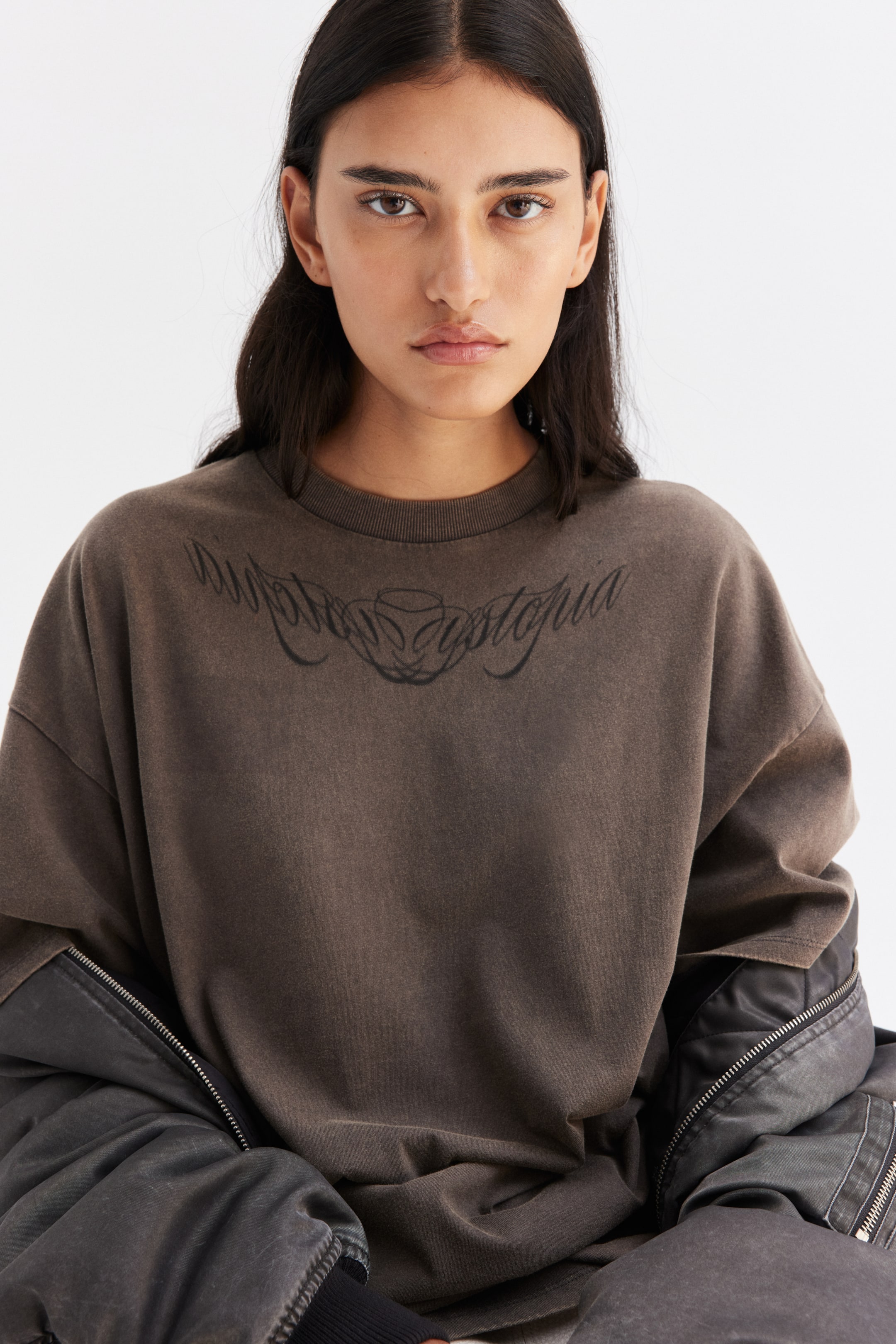 Oversized Motif-detail T-shirt