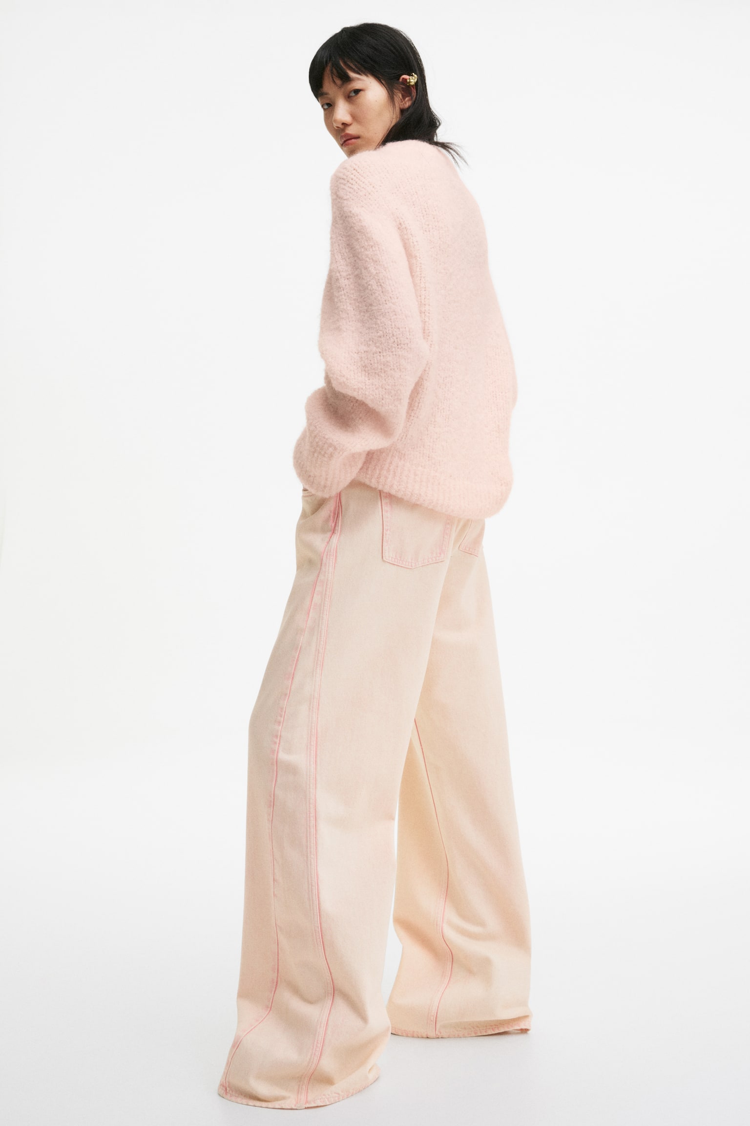 Baggy Low Jeans - Rosa pálido/Azul denim - 6