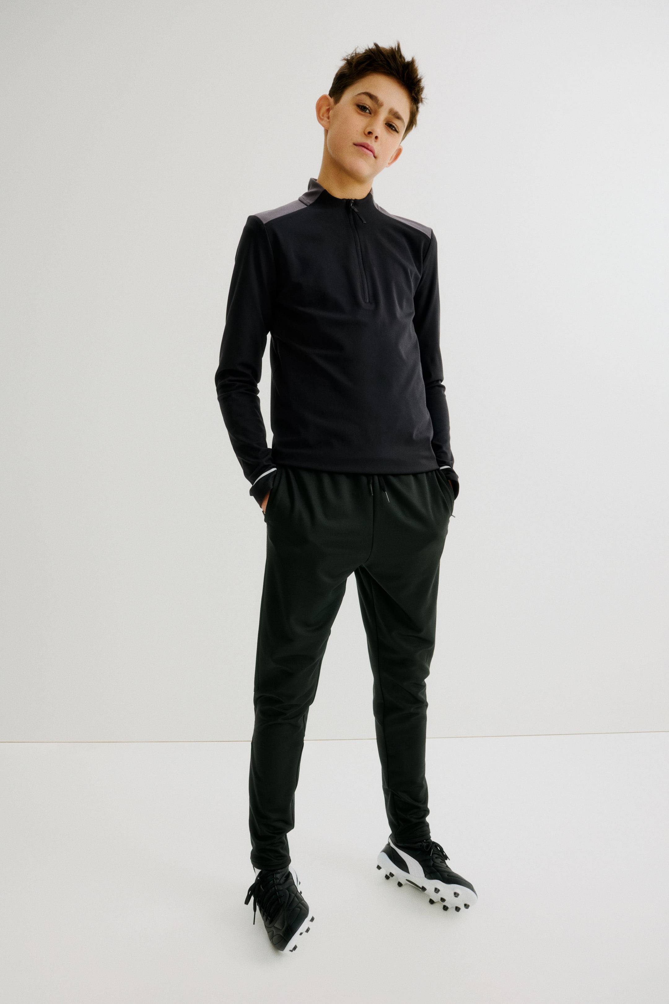 Ampliar la imagen: Sudadera de futbol capa intermedia con DryMove™ - Negro - Kids | H&M MX 2