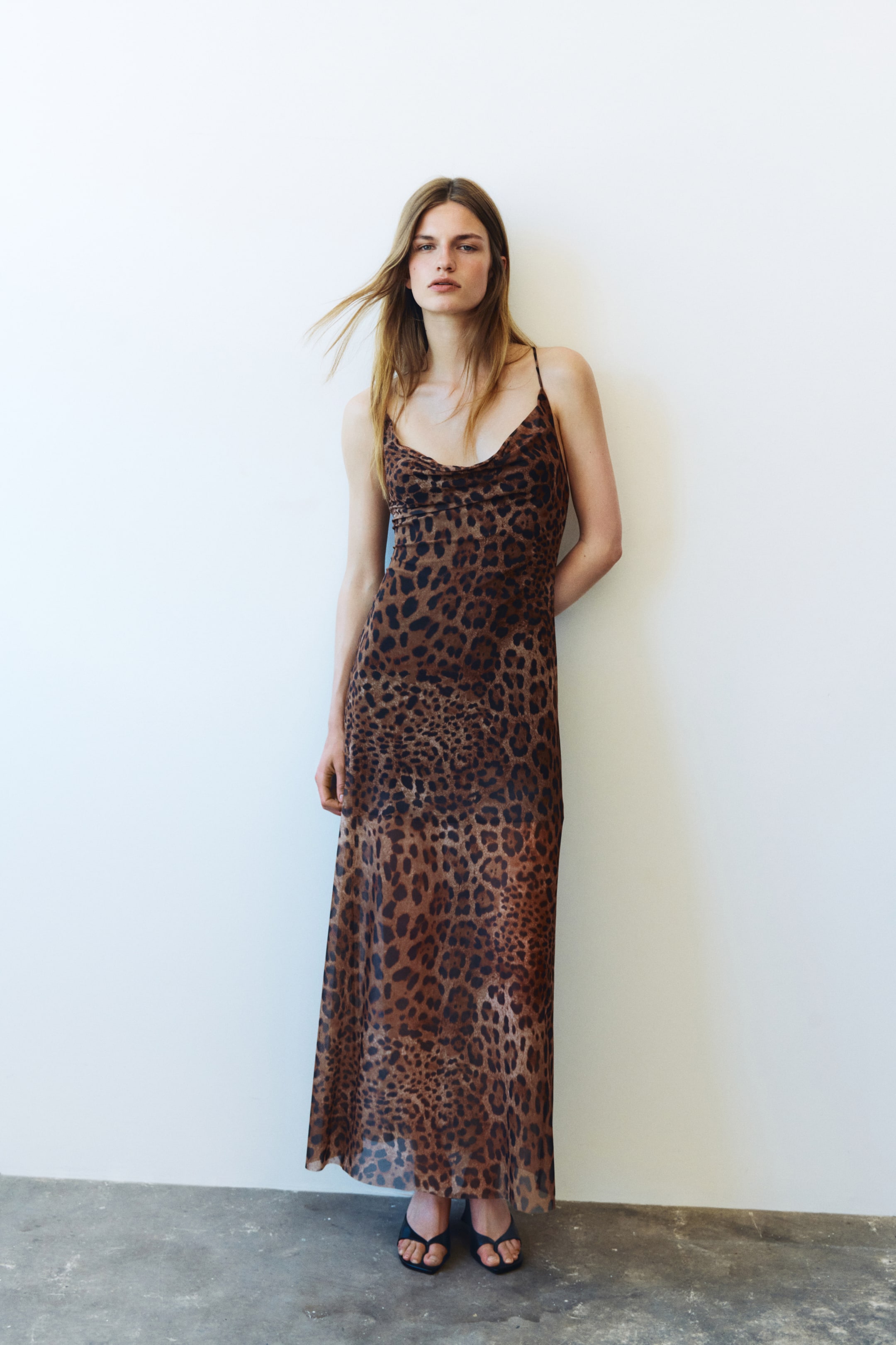 Cowl-Neck Slip Dress