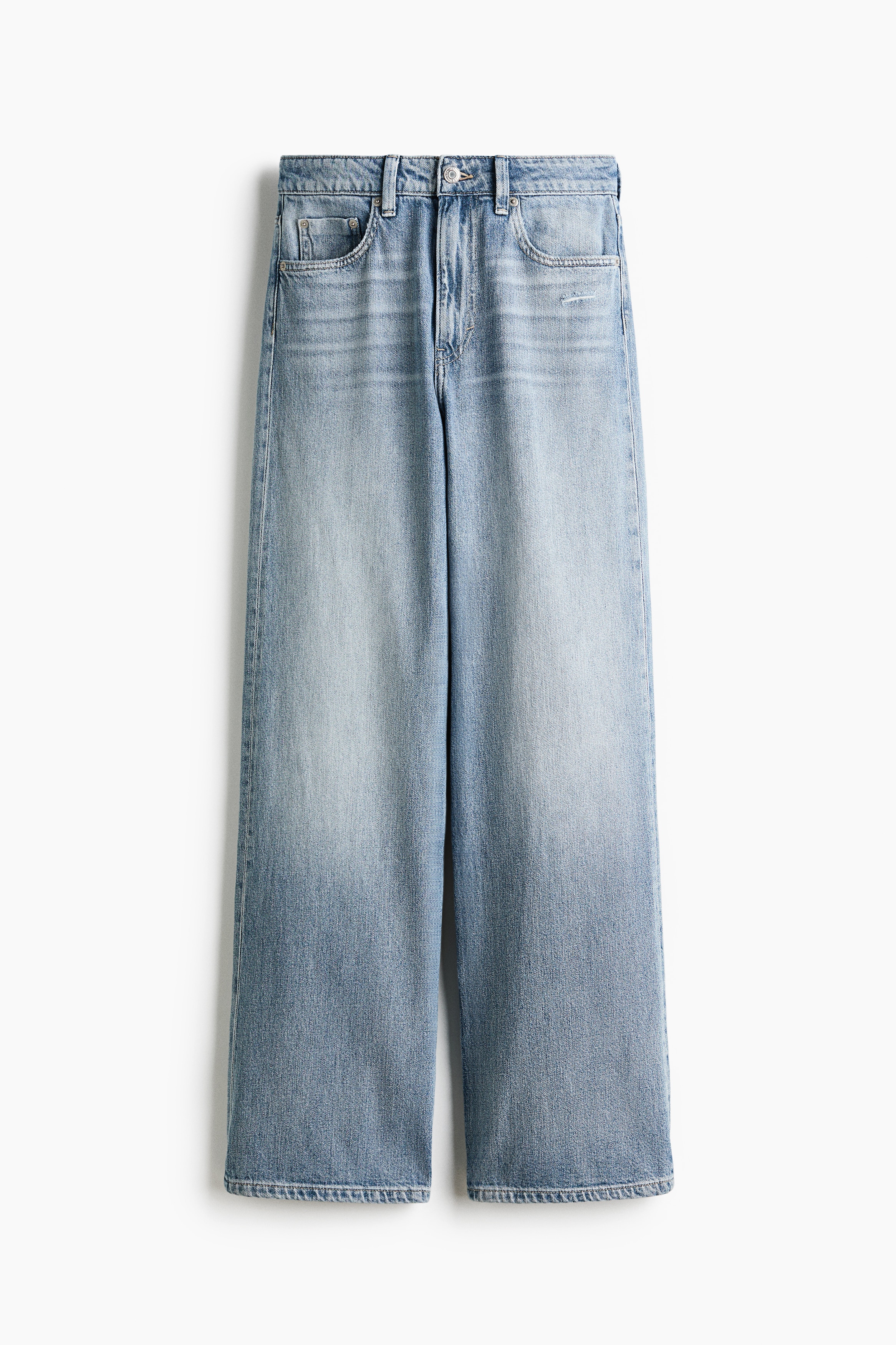 Wide High Jeans - Svetlá džínsovomodrá/Džínsovomodrá/Biela/Džínsovomodrá/Tmavozelená/Spraná čierna