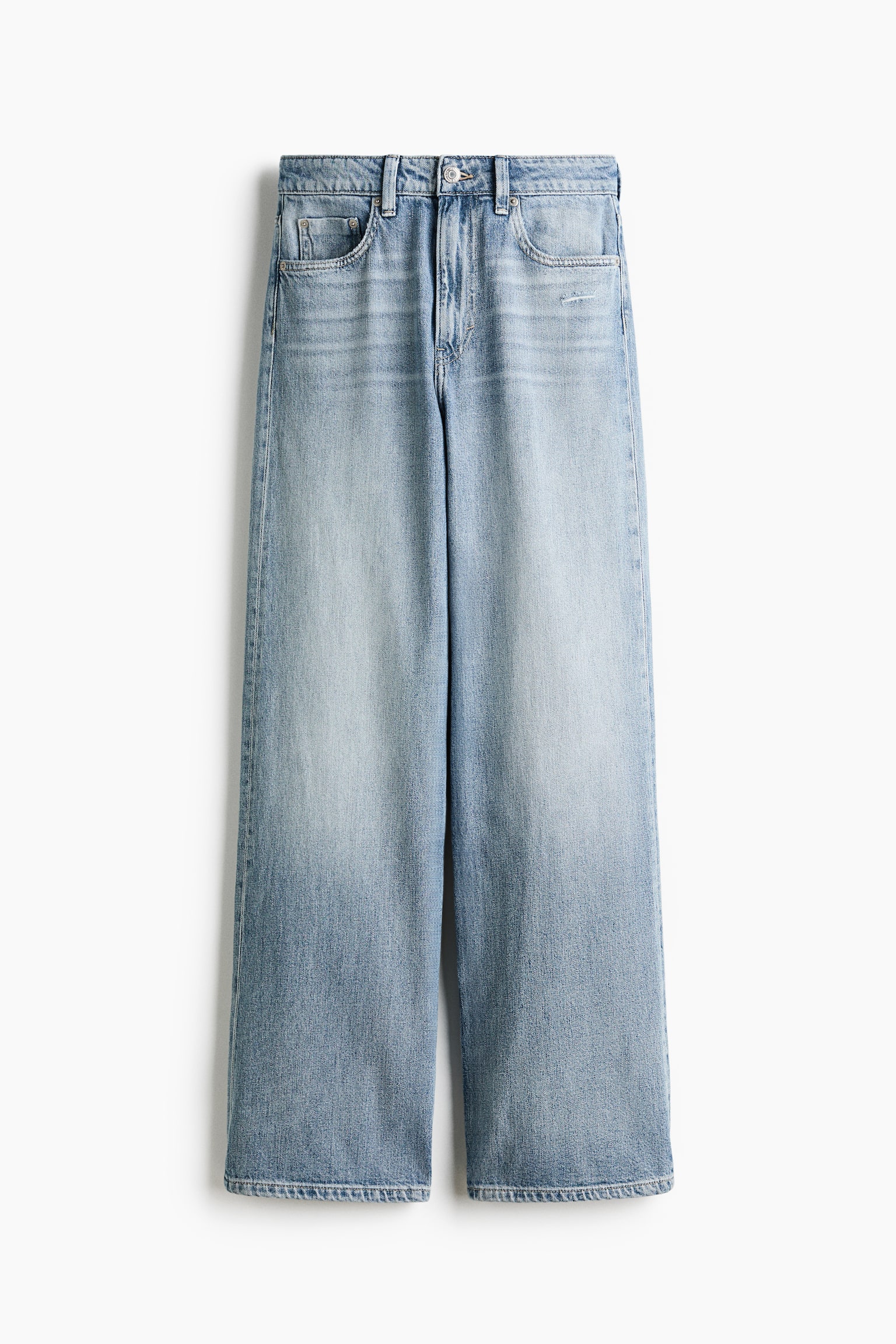 Wide High Jeans - Light denim blue/Dark green/Washed black/Denim blue/Denim blue - 2