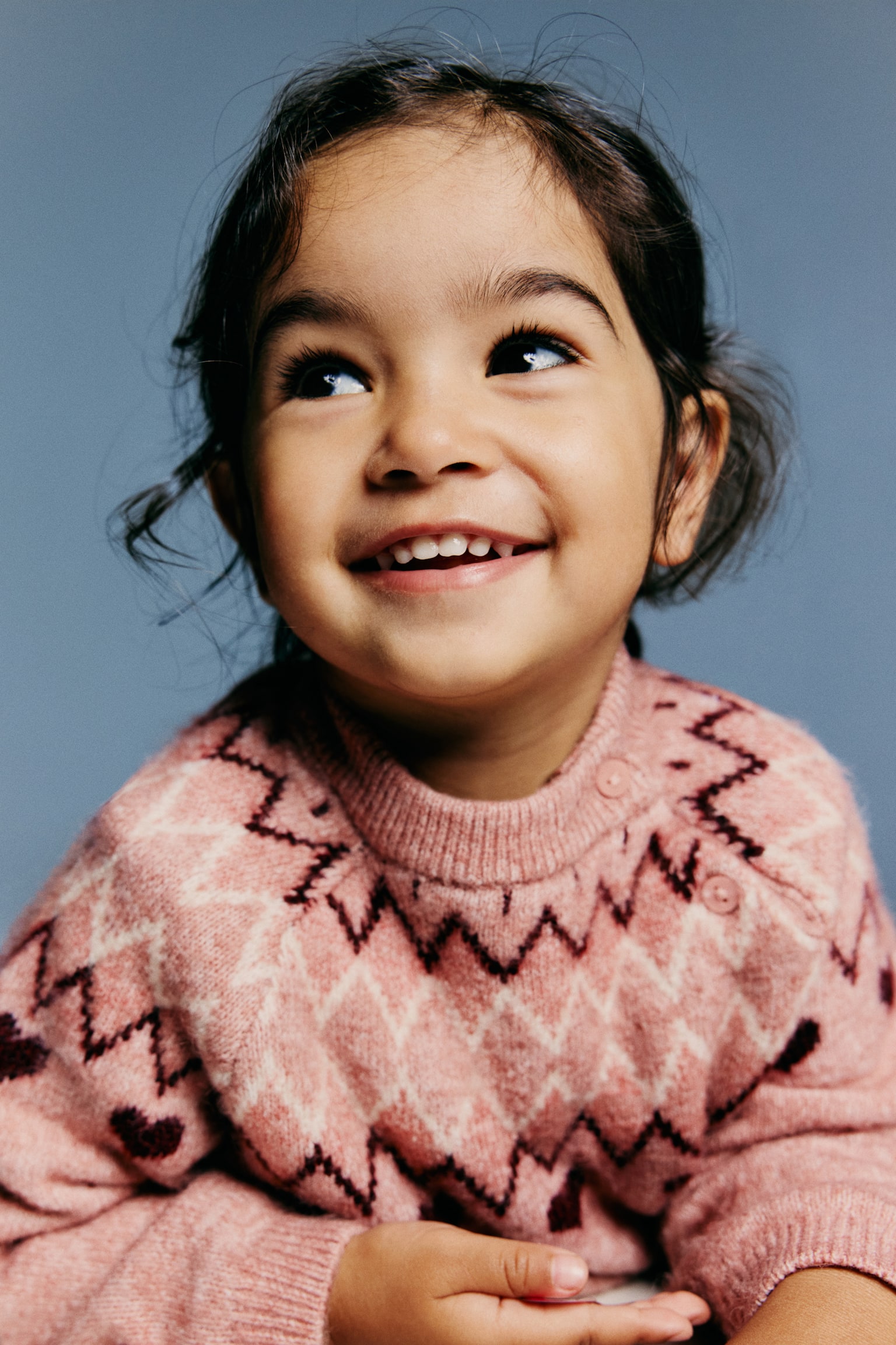 Jacquard-knit jumper - Light pink/Hearts/Light beige/Bows - 5