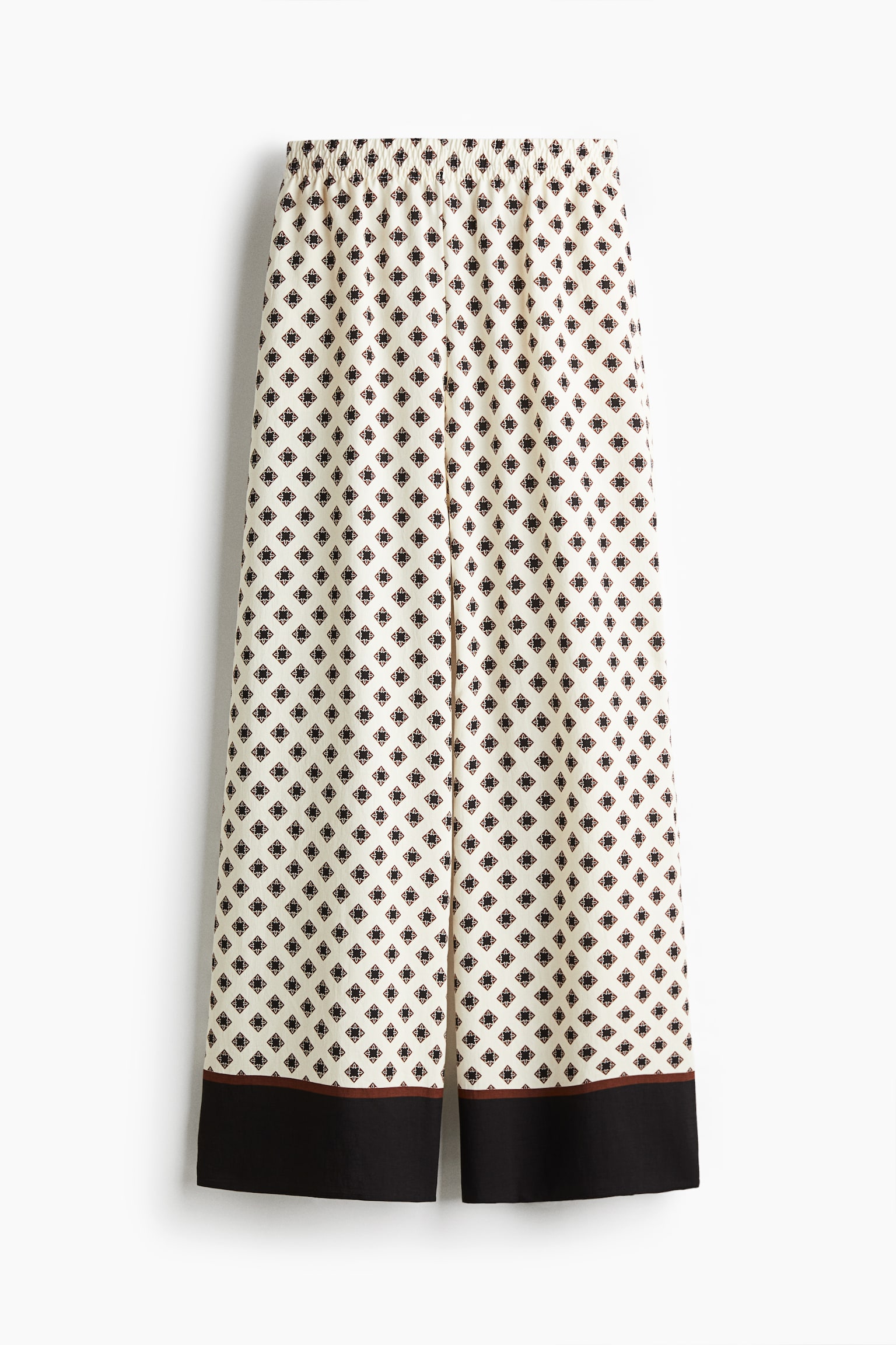 Женские брюки H&M Wide-Leg Pull-On, цвет: Кремовый