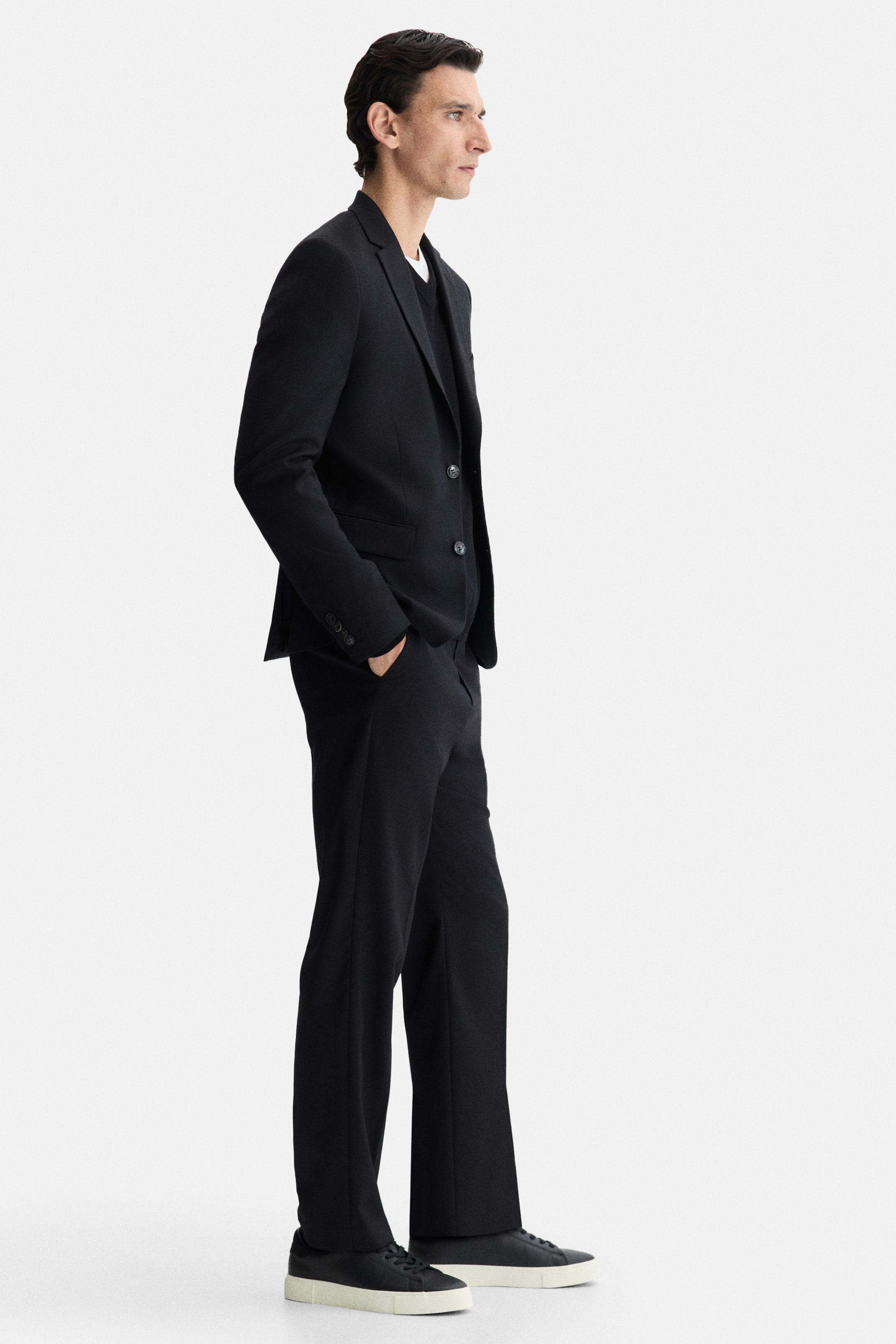 Zobacz większy obraz: Jednorzędowa marynarka Regular Fit - Czarny - ON | H&M PL 5