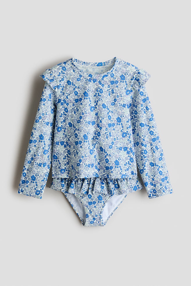 Printed Swim Set - Blue/floral - 1