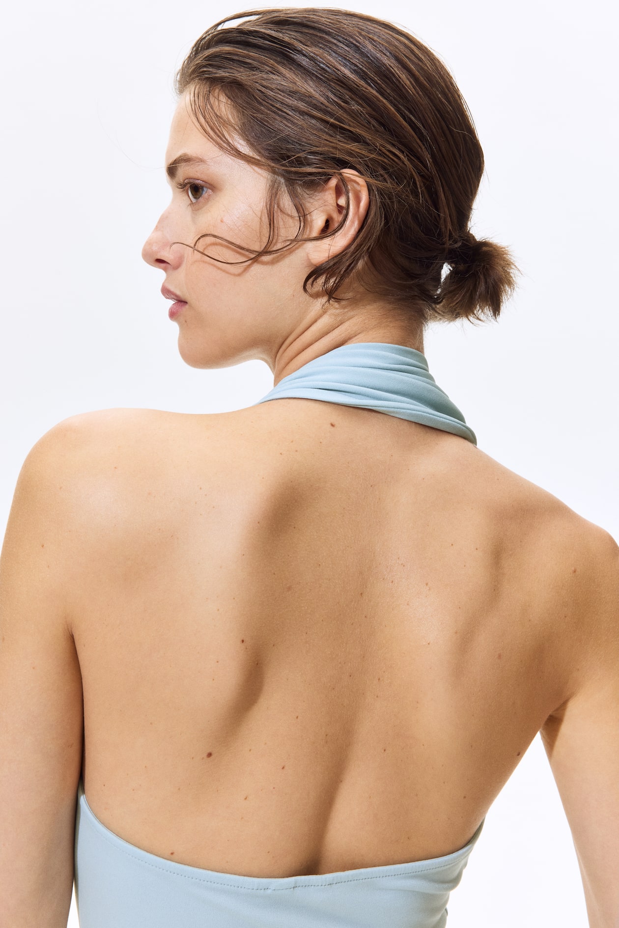 Metal-Detail Halterneck Top - image 3
