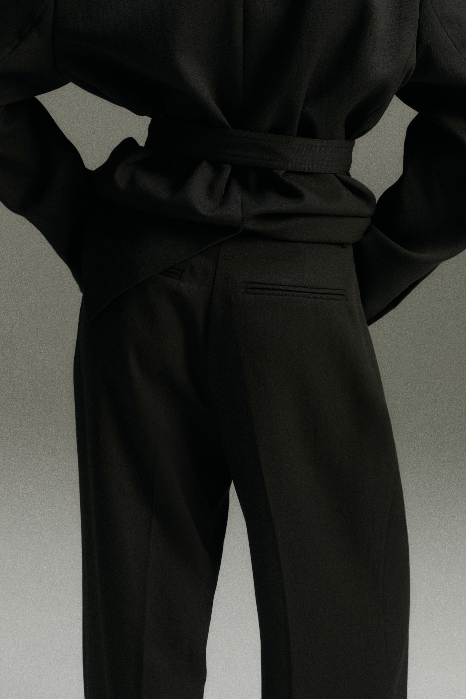 Женские брюки H&M Wide-Leg Dress Pants, цвет: Тёмный коричневый — фото 4
