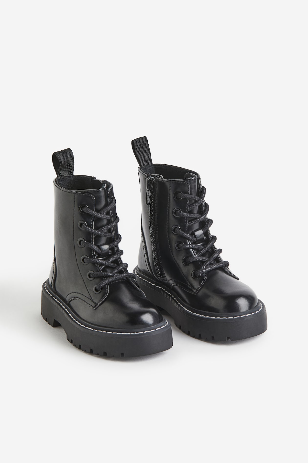 Lace-up boots Black Kids H&M
