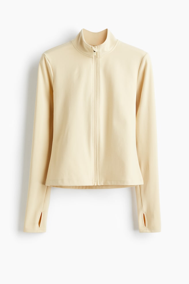 Zip-through sports jacket with SoftMove™ - Pannacotta yellow/Black/Brown/Choco mocha/White/Dark grey/Sage green/Chocolate plum/Aubergine purple/Lilac/Antique rose/Mocha/Apricot/Powder pink/Light burgundy/Plum purple/Peachy beige/Amazonite blue/Dark brown/Dusty violet/Storm blue/Cream/Navy blue/Pastel pink/Navy blue - 1