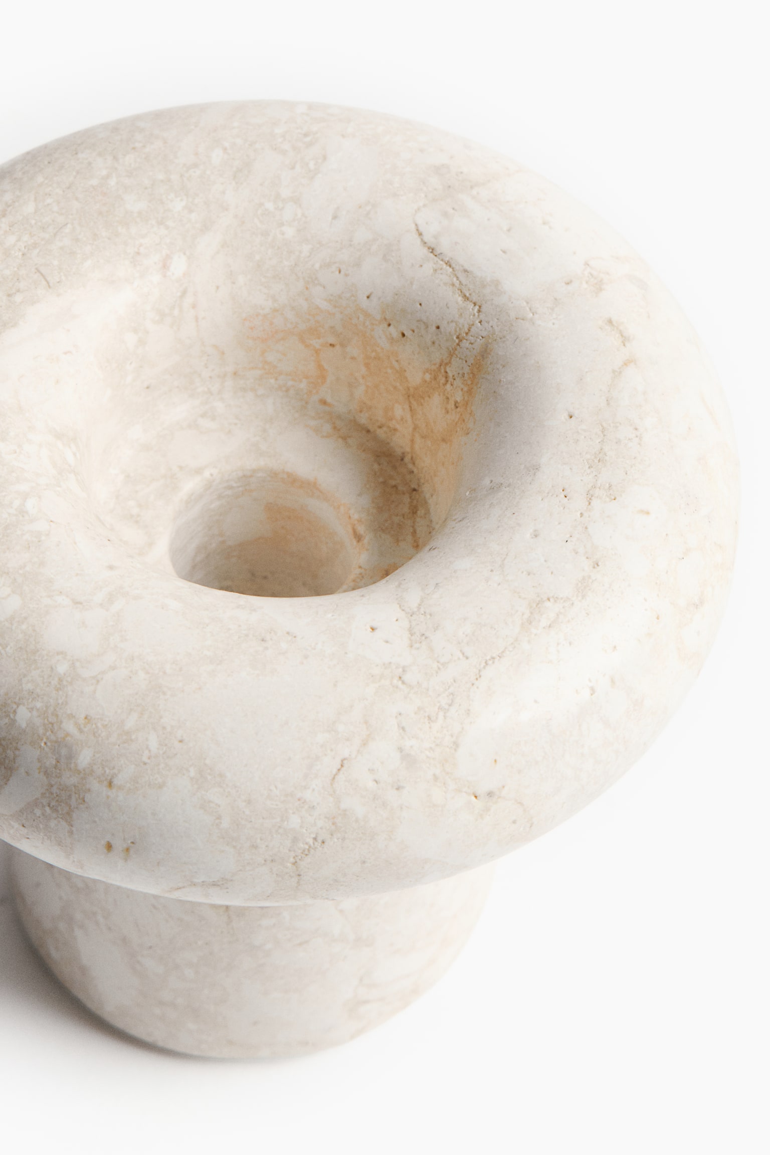 פמוט משיש - בז' בהיר/שיש - 2