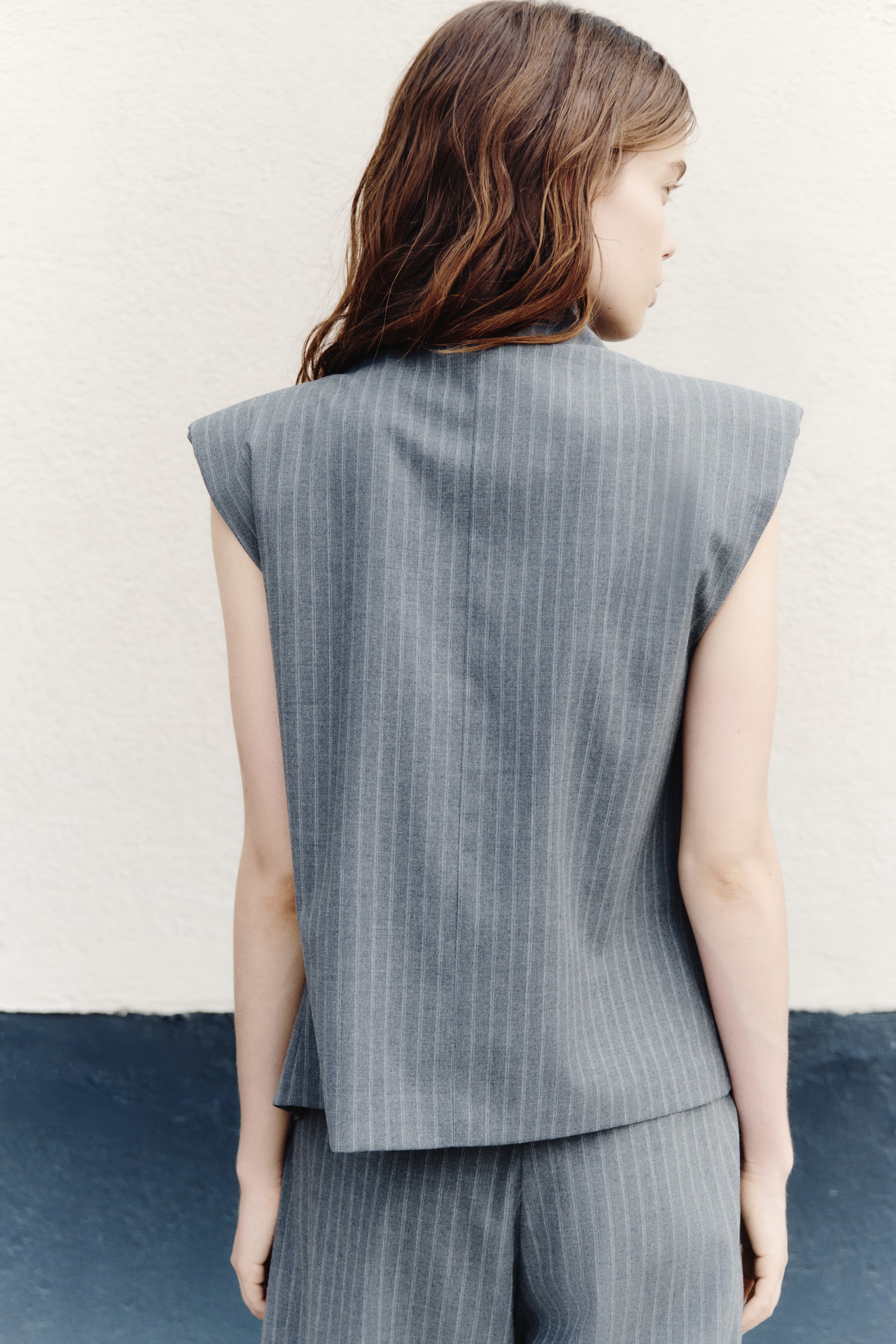 Wrap Vest with Stand-Up Collar