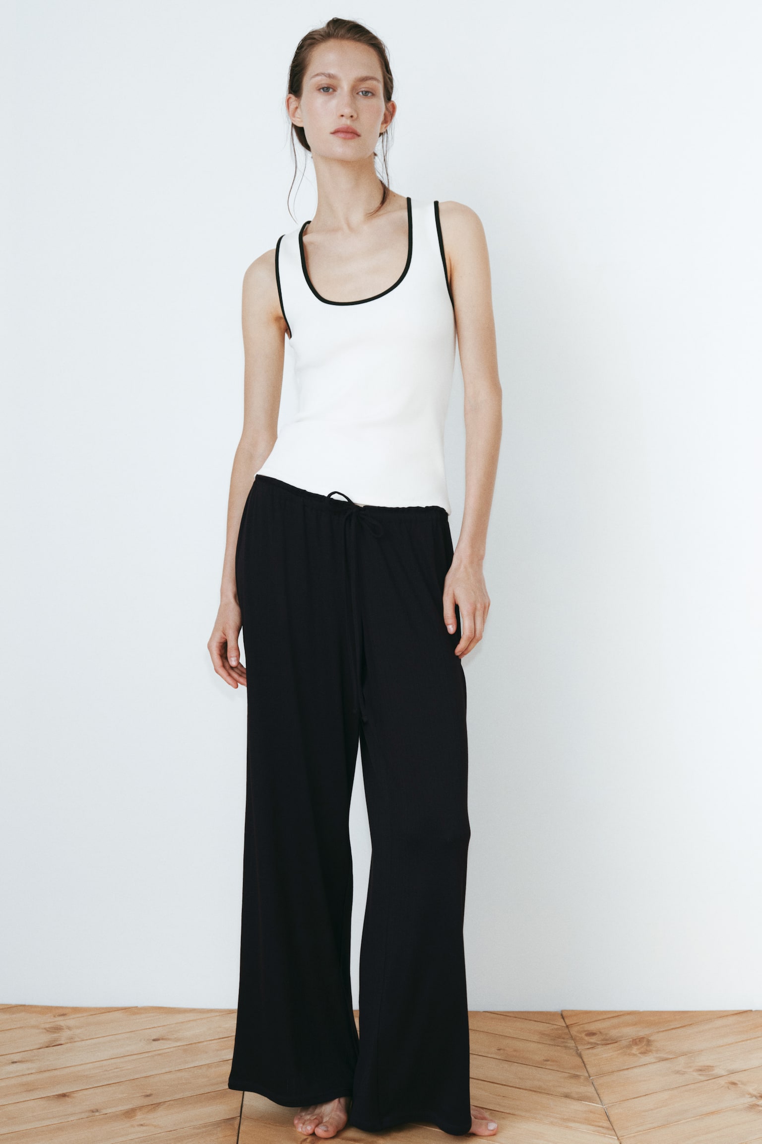 Пижамные брюки, ажурная вязка — H&M, цвет: Чёрный — фото 3
