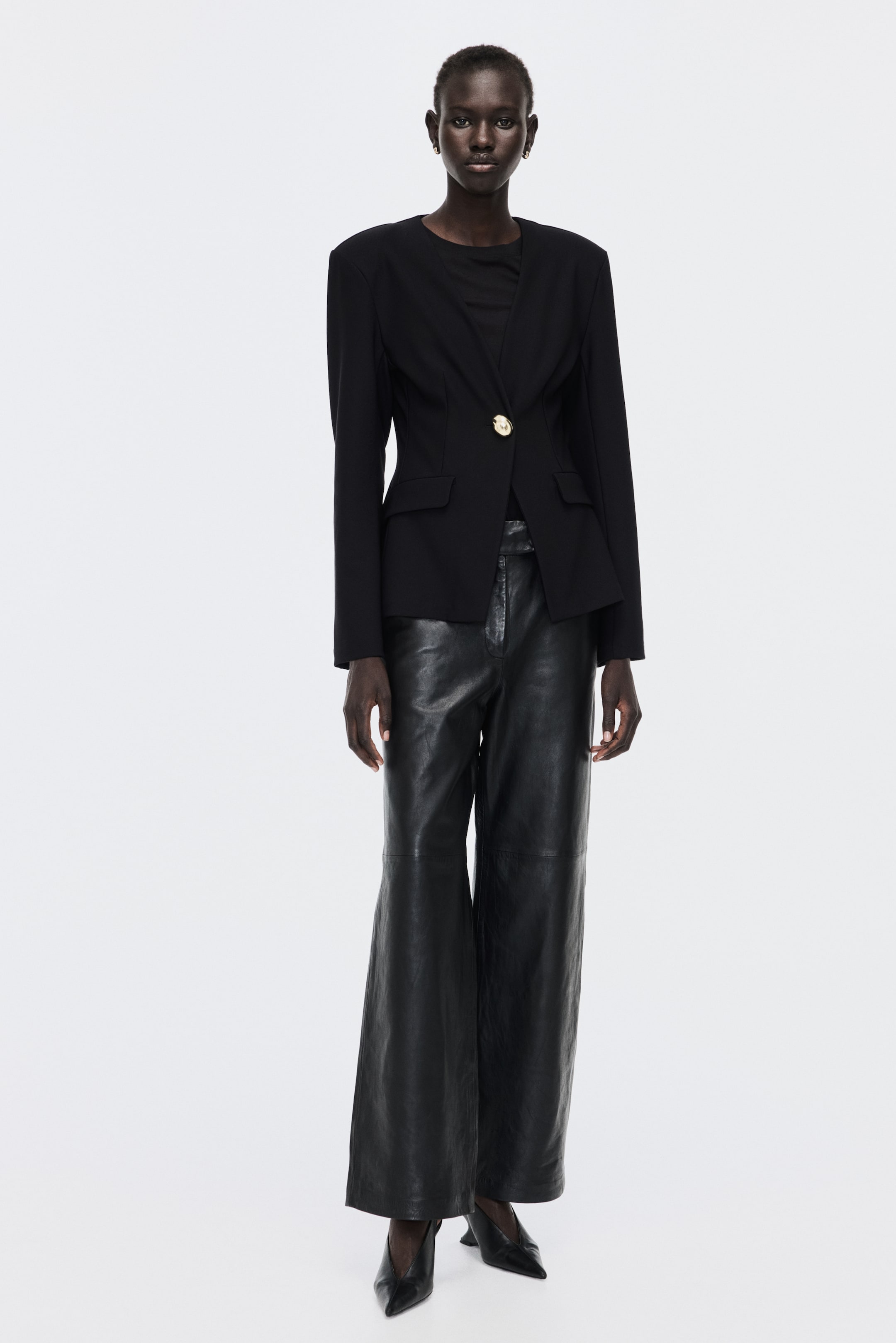 拡大画像を表示: ノーカラーブレザー - ブラック - レディース | H&M JP 2