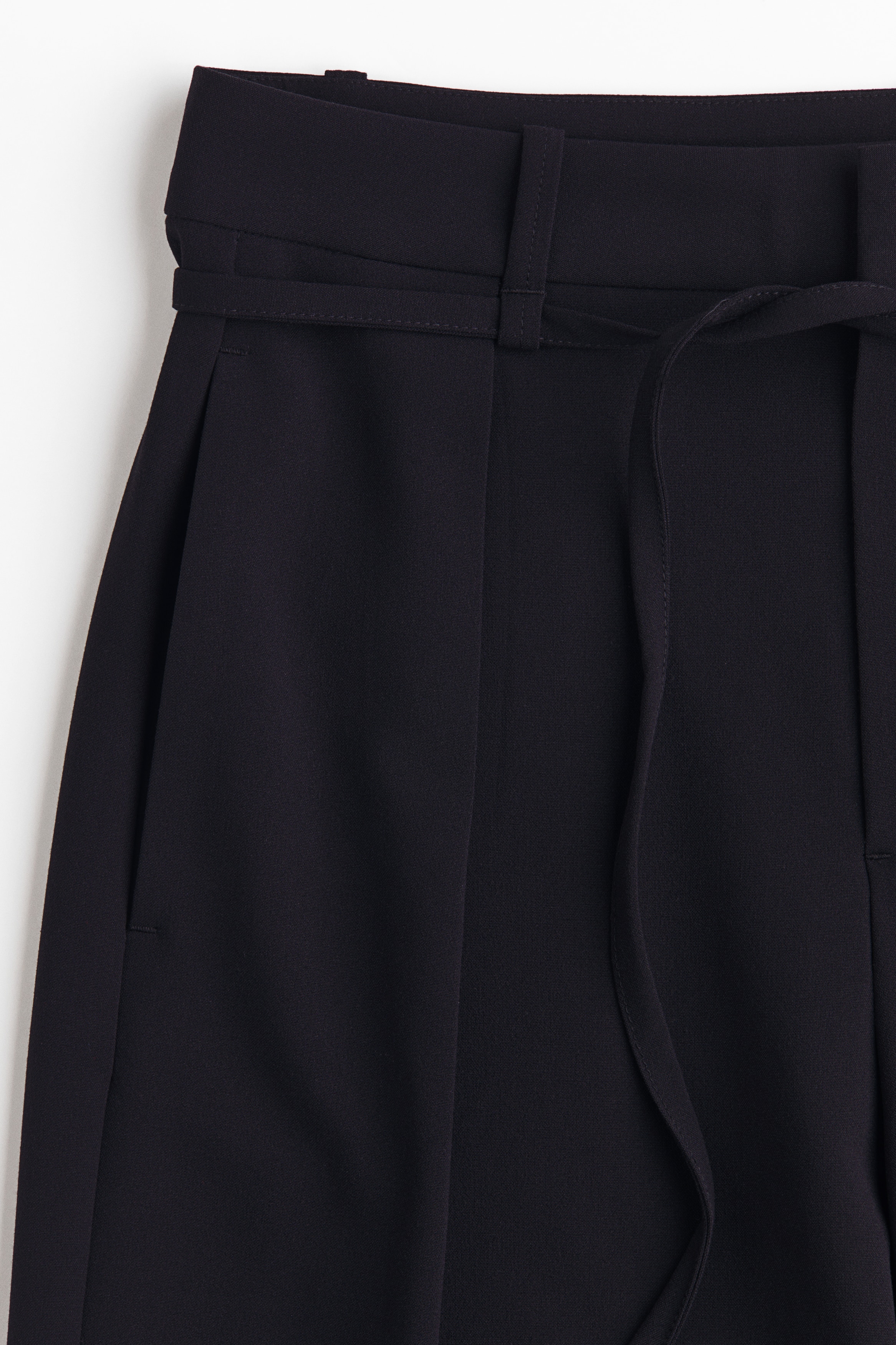 Pleated Tie-Belt Pants - thumbnail 7