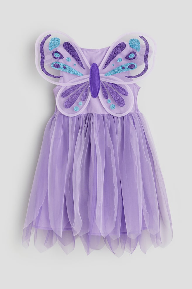 Tenue de déguisement avec jupe en tulle - Violet/papillon/Rose/licorne - 5