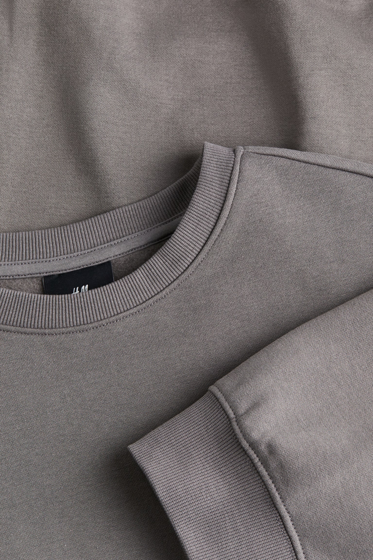 Loose Fit Sweatshirt - Greige/Burgundy/Dark brown/Dark green/Black/Light beige/Dark blue/Cream/Black marl/Pink/Green/Purple/Pistachio green/Beige/Light grey marl/Dark turquoise/Light grey/Dark aubergine/White/Light grey marl - 6