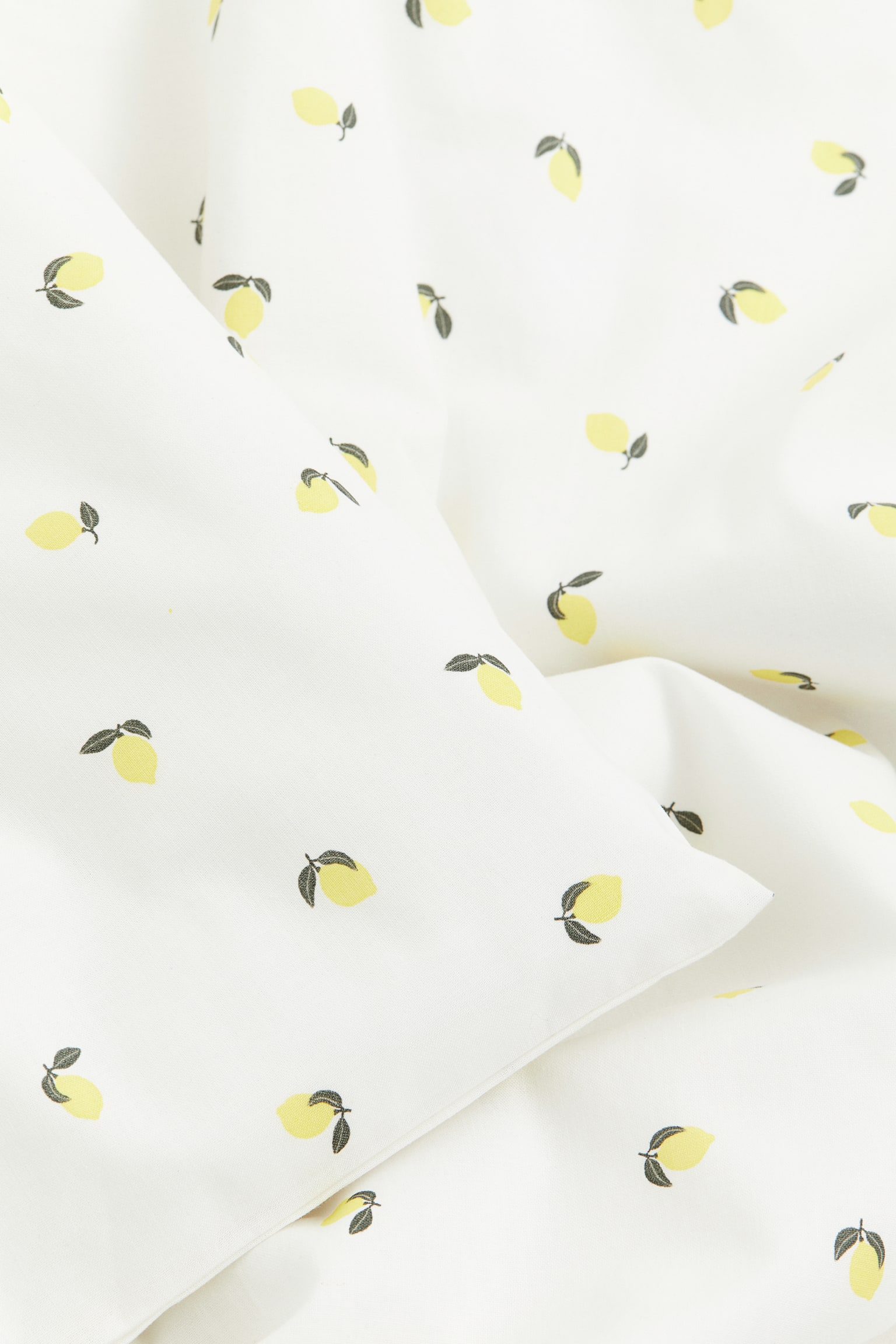 Cot duvet cover set - White/Lemons - 3