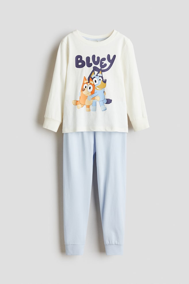 Pijama estampado em algodão - Azul claro/Bluey/Verde menta/Lilo & Stitch - 1
