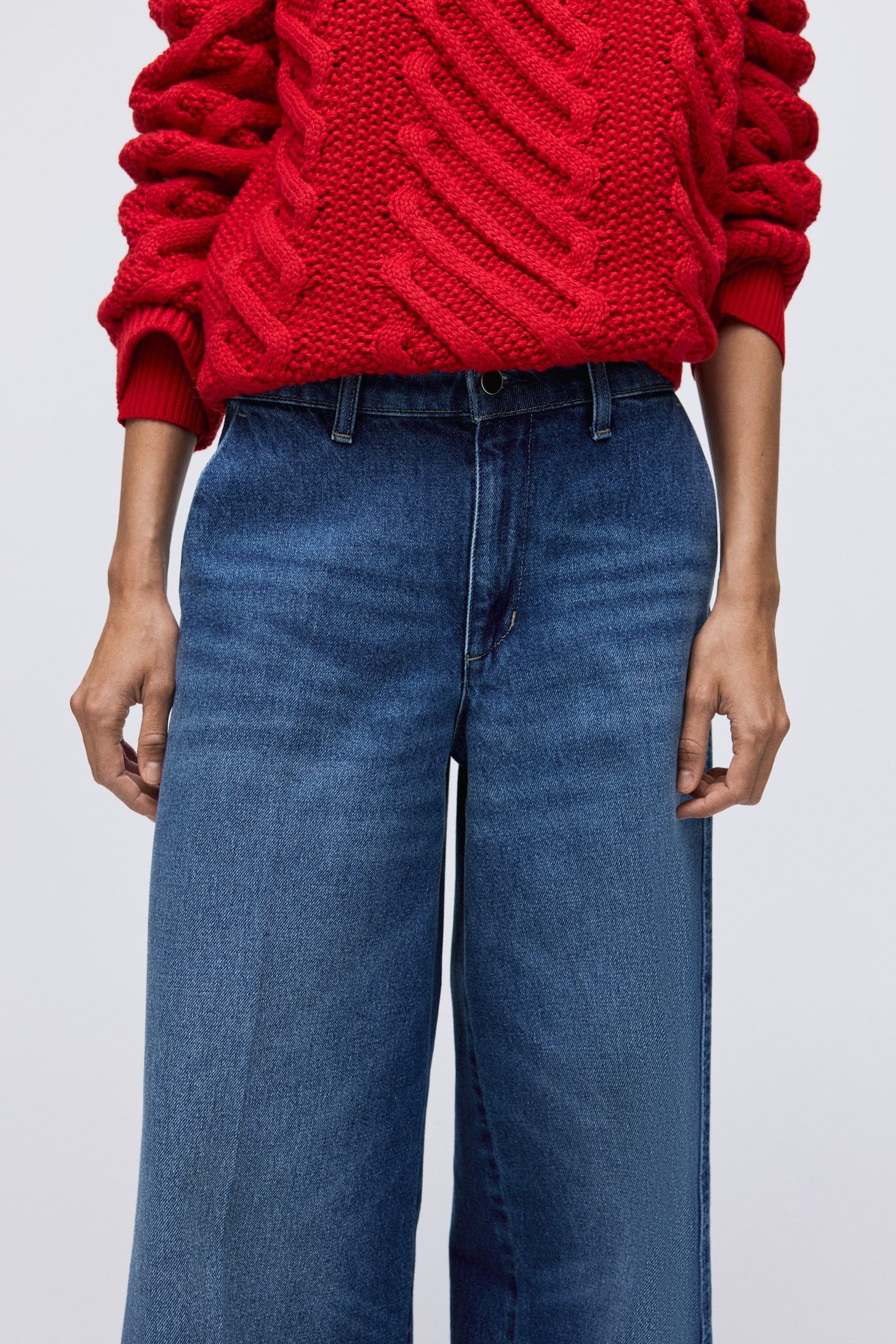 Super Wide High Jeans - Μπλε denim/Σκούρο μπλε denim/Ξεθωριασμένο μαύρο - 5